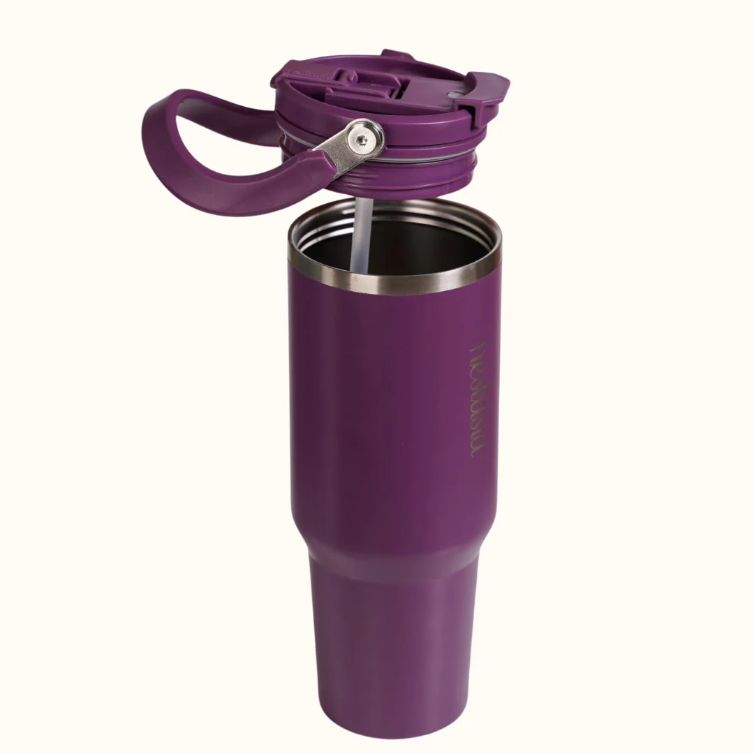 PickSip 40 Insulated Tumbler Bottle With Top Handle Plum Party Mauve 1200ml - Image 9
