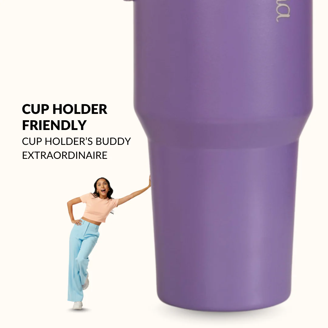 PickSip 40 Insulated Tumbler Bottle With Top Handle Viva Violet 1200ml - Image 5