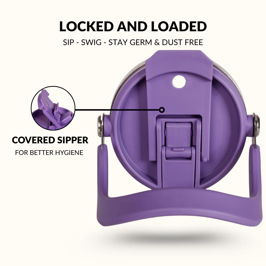 PickSip 40 Insulated Tumbler Bottle With Top Handle Viva Violet 1200ml - Image 8