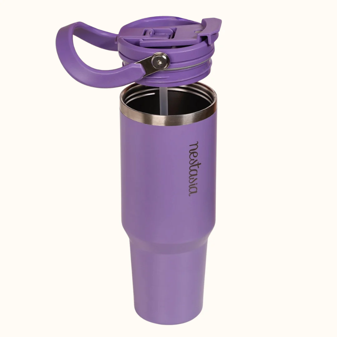 PickSip 40 Insulated Tumbler Bottle With Top Handle Viva Violet 1200ml - Image 9