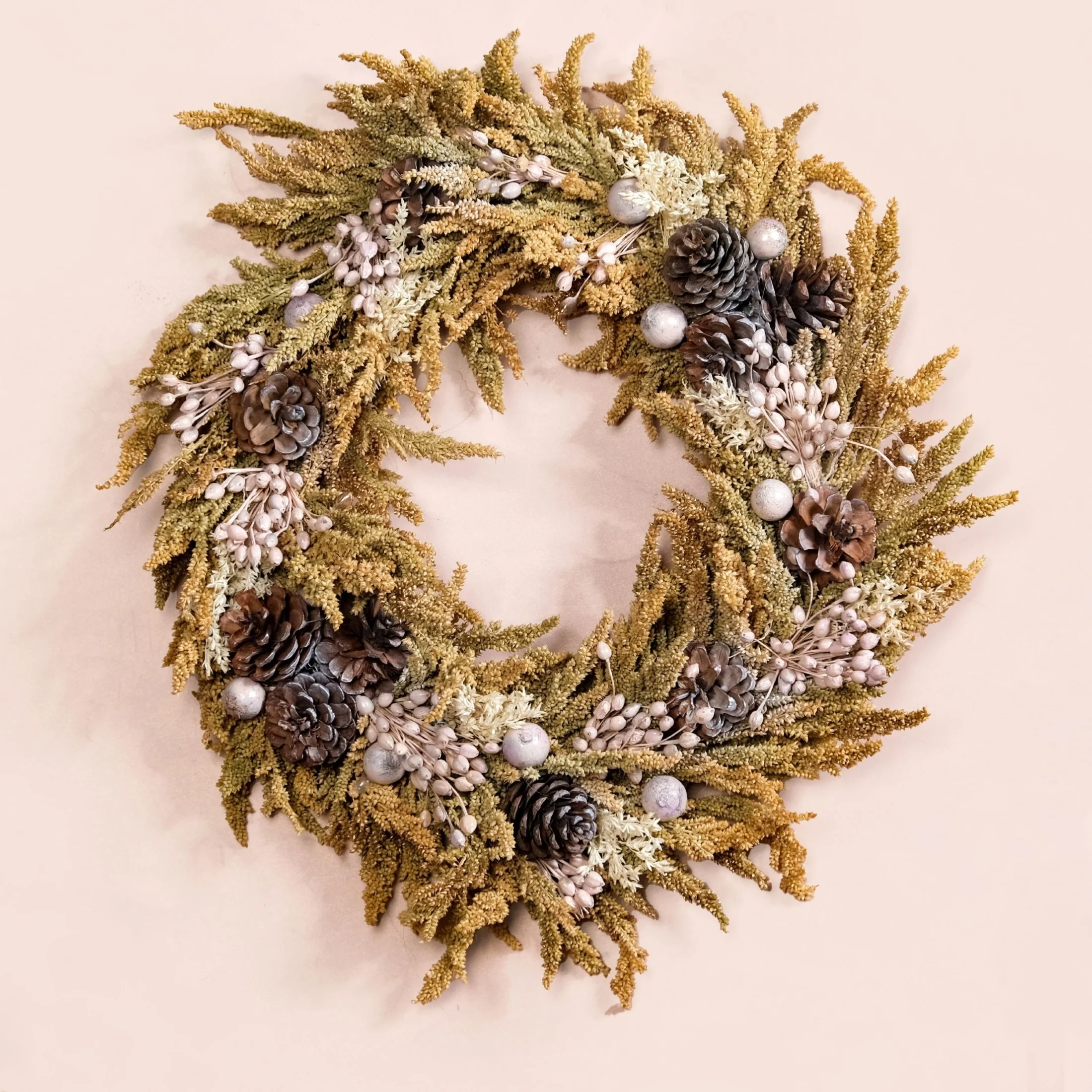 Pine Cone Natural Dried Flowers Wreath For Holidays - Image 7