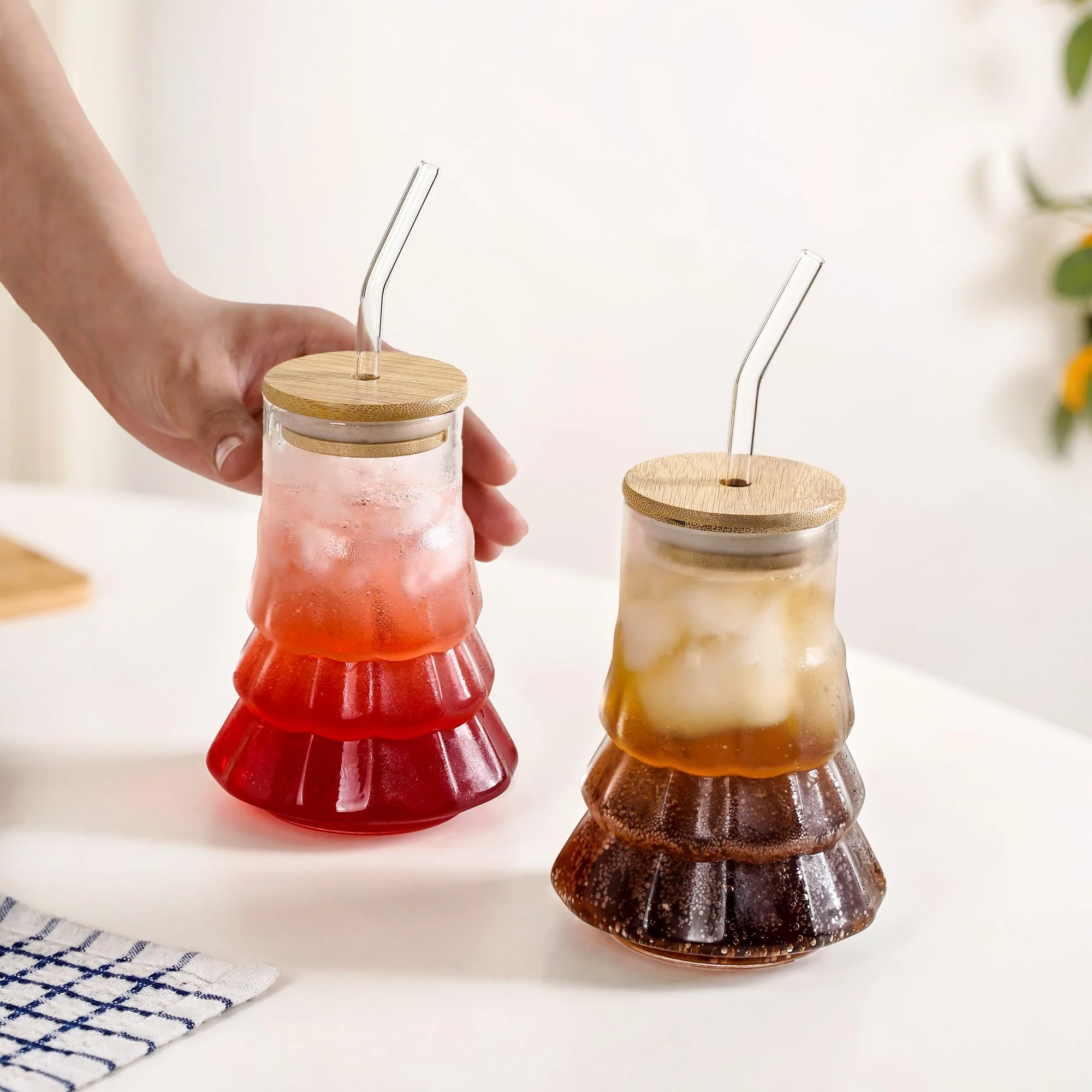 Tree Tumbler With Lid Straw Set Of 2 420ml - Image 2