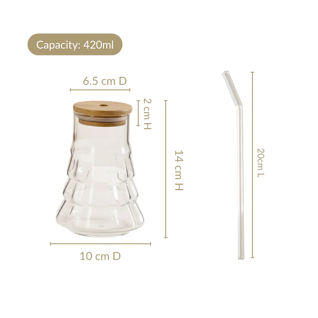 Tree Tumbler With Lid Straw Set Of 2 420ml - Image 3