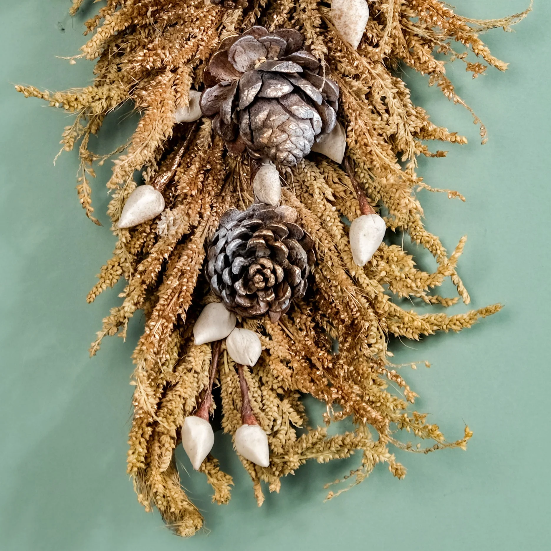 Pinecone Organic Handmade Wall Hanging Set Of 2 - Image 3