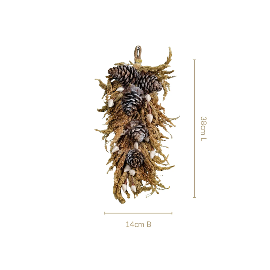 Pinecone Organic Handmade Wall Hanging Set Of 2 - Image 4