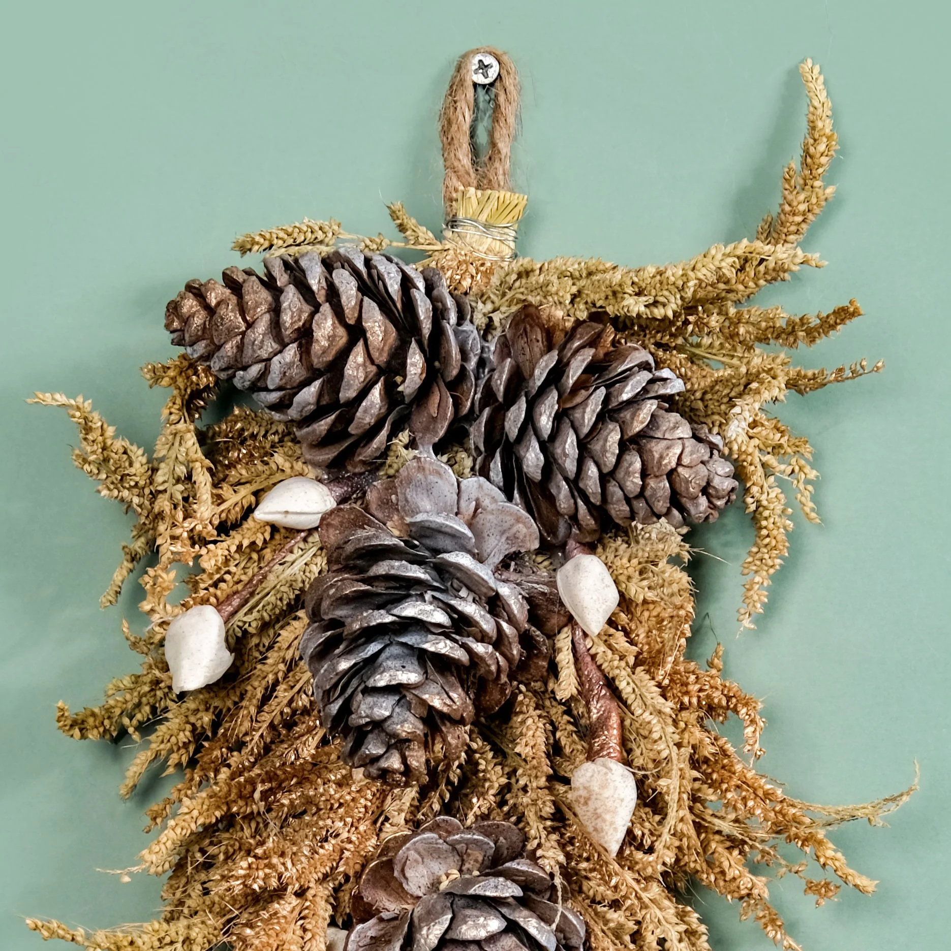 Pinecone Organic Handmade Wall Hanging Set Of 2 - Image 6