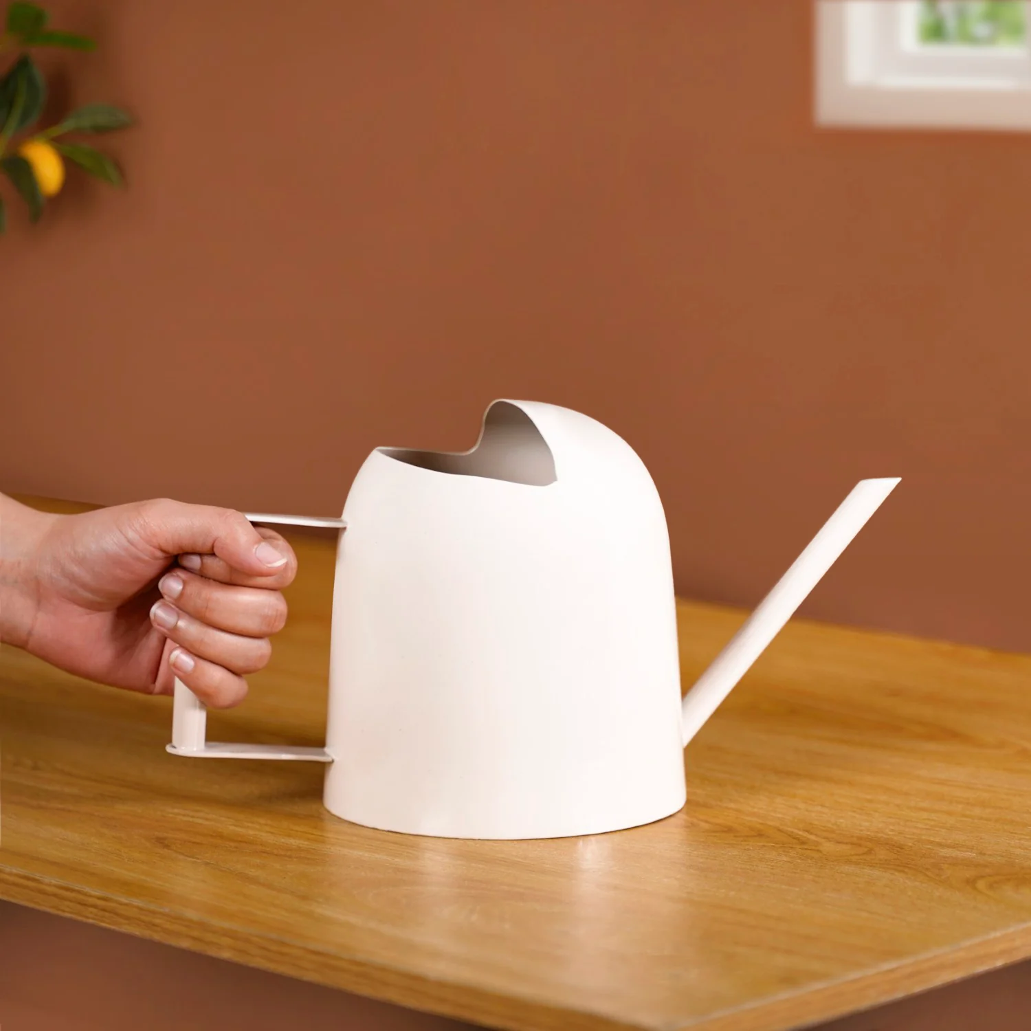 Plant Watering Can With Glossy Metal Finish Shell - Image 3