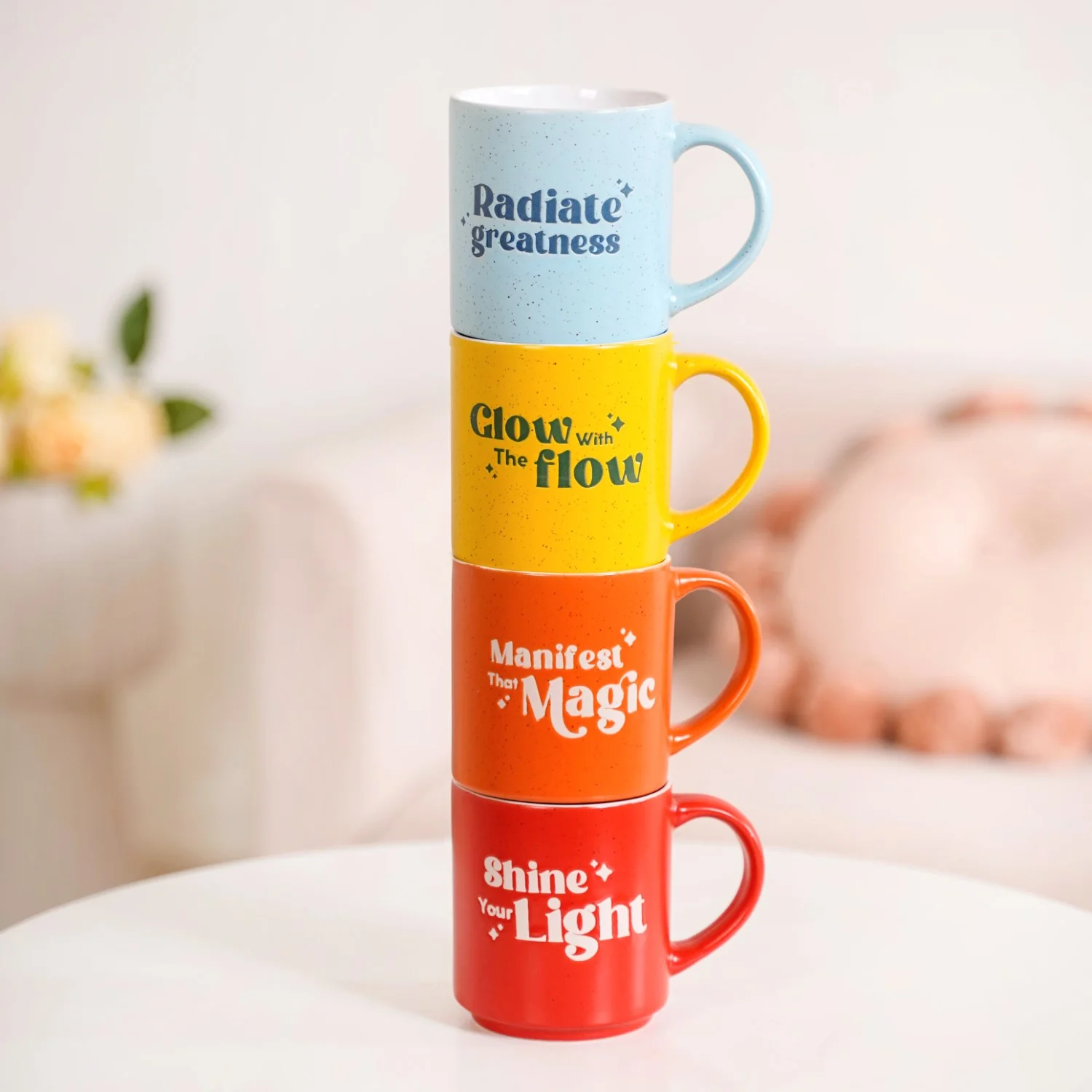 Positive Affirmation Stackable Mugs Set Of 4 280ml - Image 3