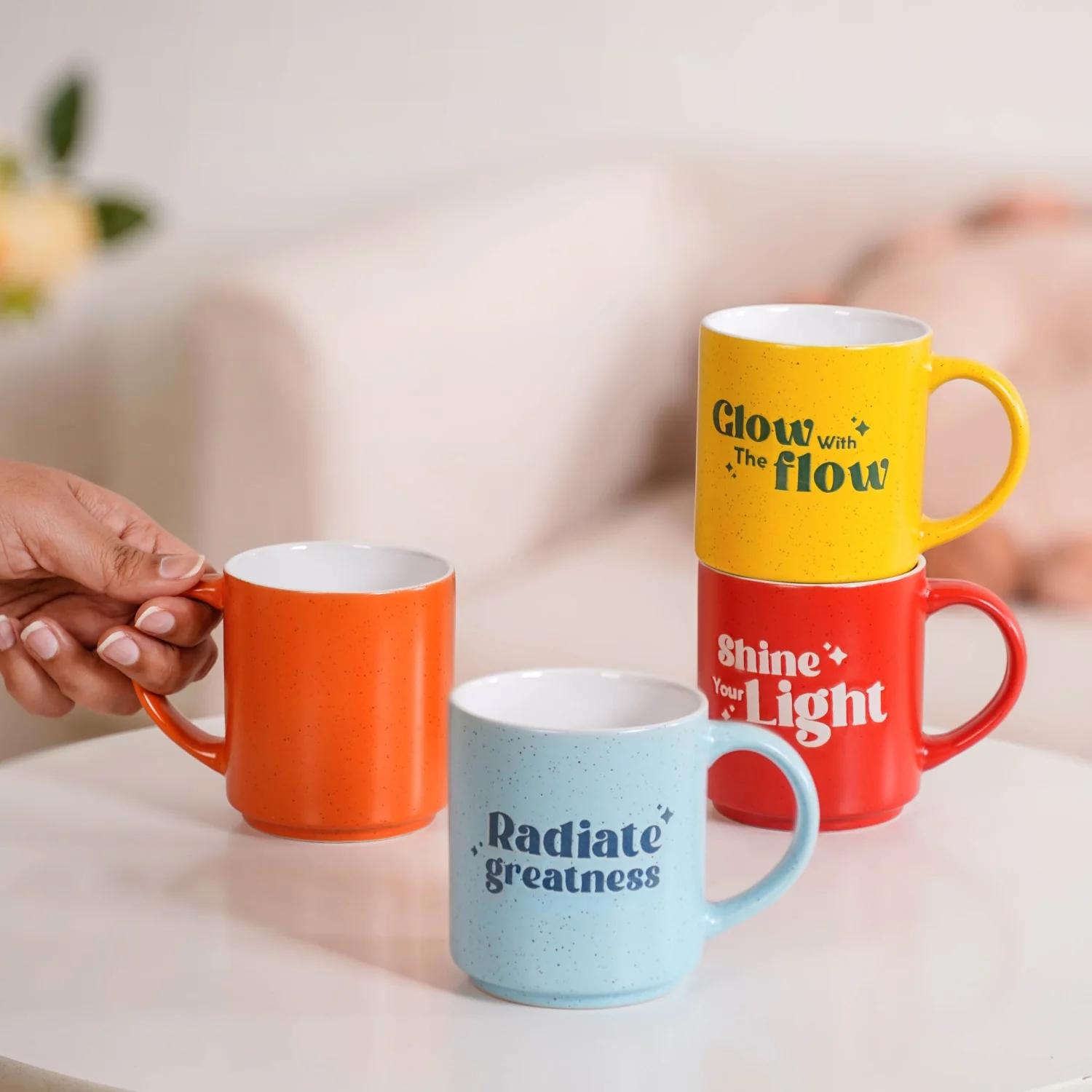 Positive Affirmation Stackable Mugs Set Of 4 280ml - Image 4