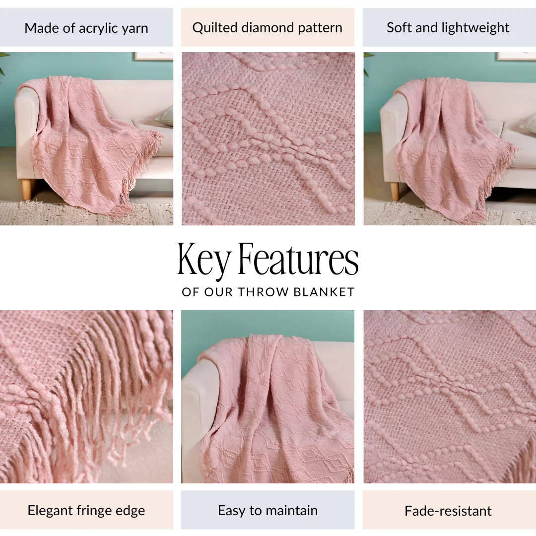Powder Pink Comfort Throw - Image 4