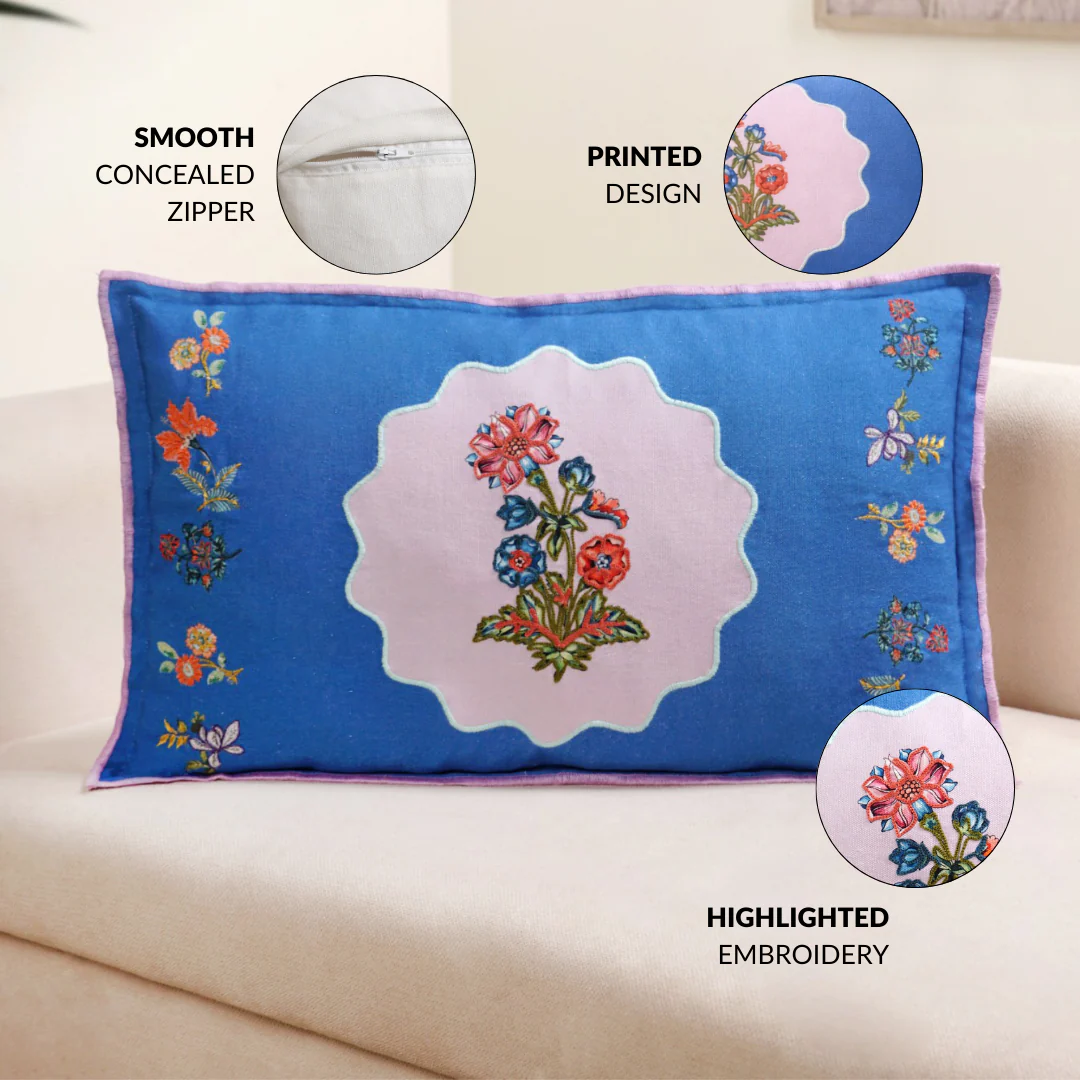 Bloom Era Bouquet Cotton Cushion Cover 50x30cm - Image 2
