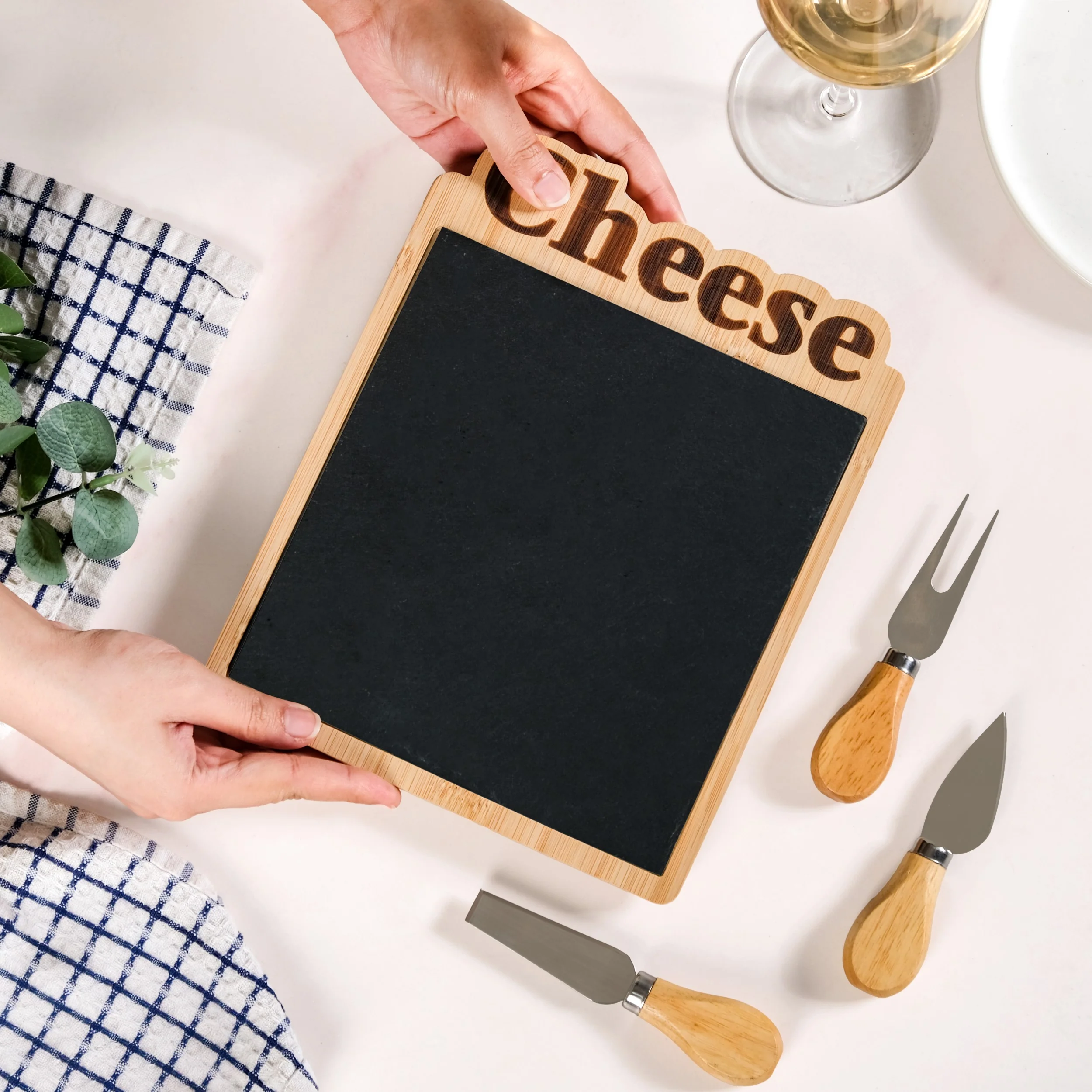 Premium Slate Cheese Board Set Of 4 - Image 3