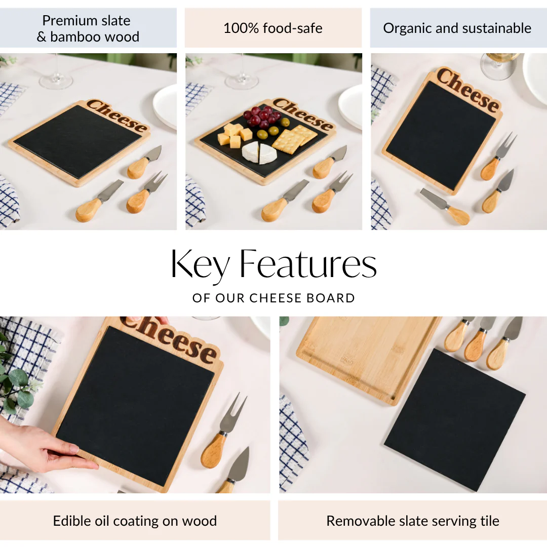 Premium Slate Cheese Board Set Of 4 - Image 5
