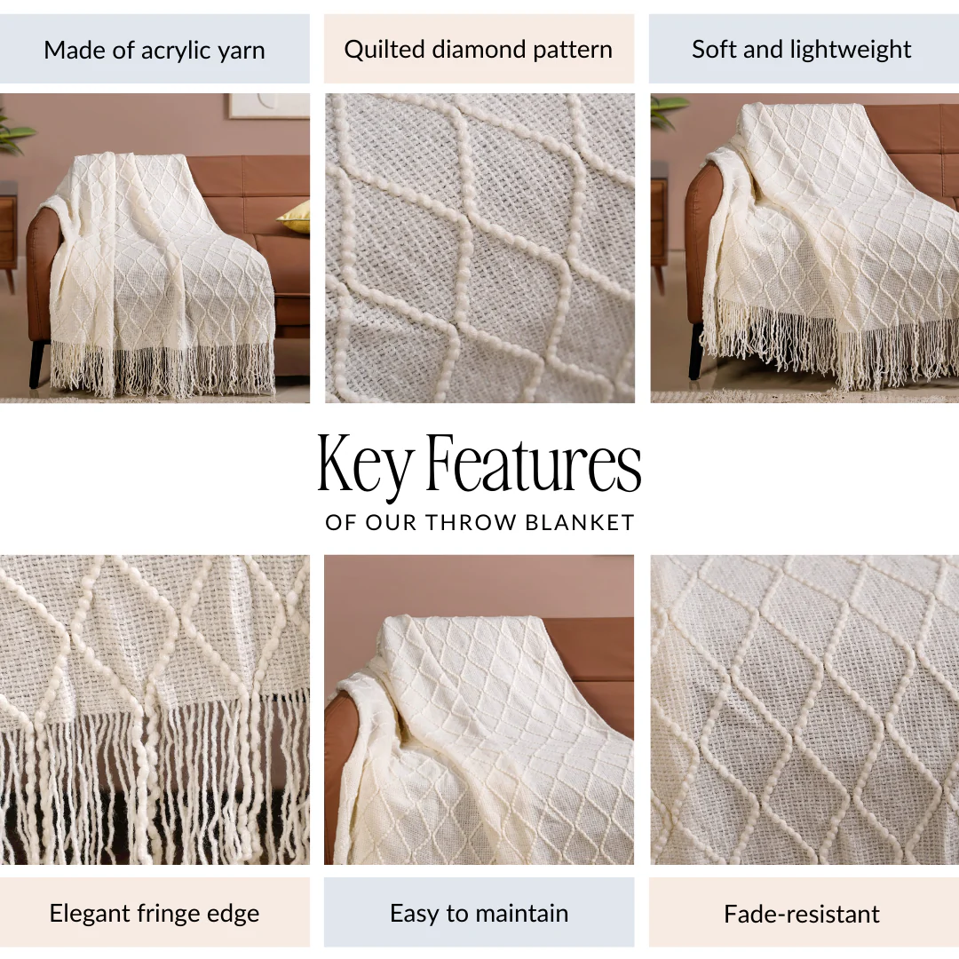 Pristine White Couch Throw - Image 4