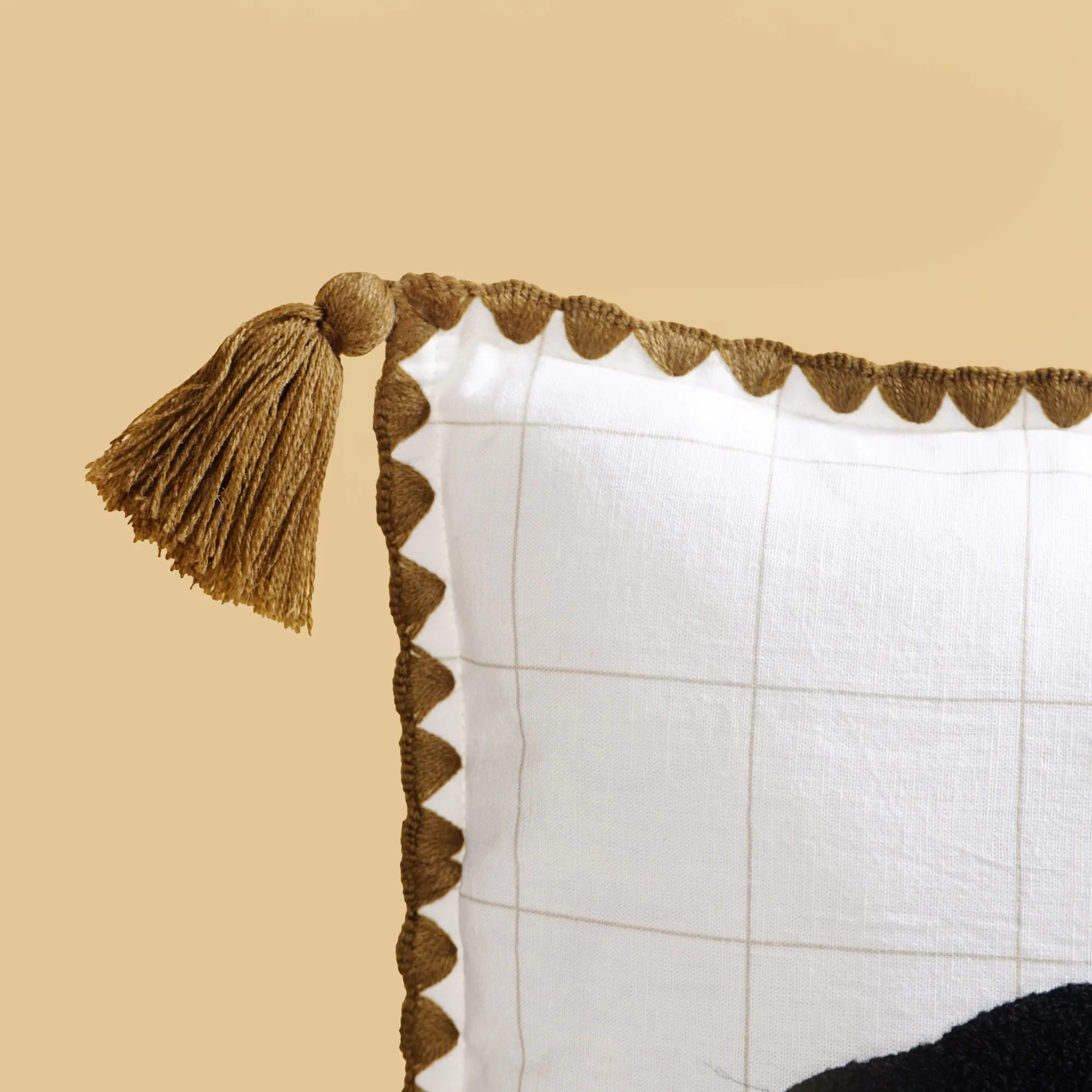 Pug Embroidered Cotton Kids Cushion Cover 42x42cm - Image 6