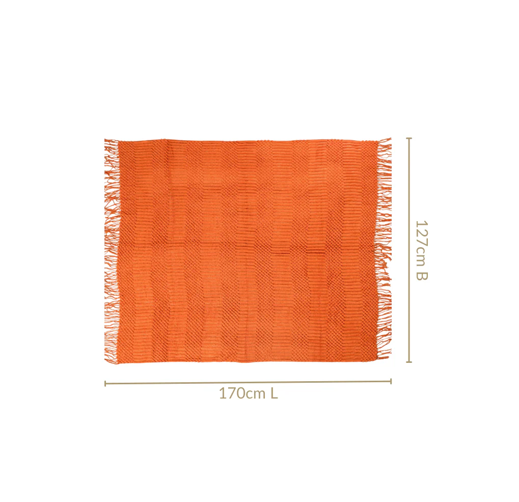 Pumpkin Spice Textured Throw Blanket - Image 3
