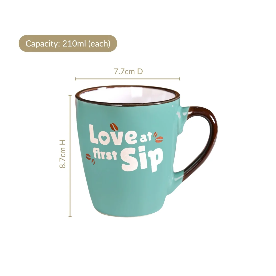 Puntastic Quotes Ceramic Coffee Mug Set Of 4 210ml - Image 4