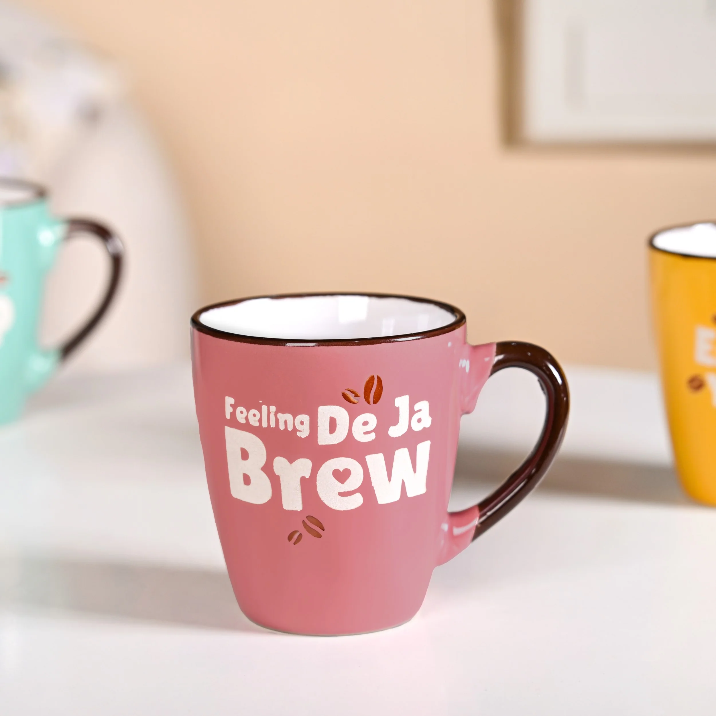 Puntastic Quotes Ceramic Coffee Mug Set Of 4 210ml - Image 8