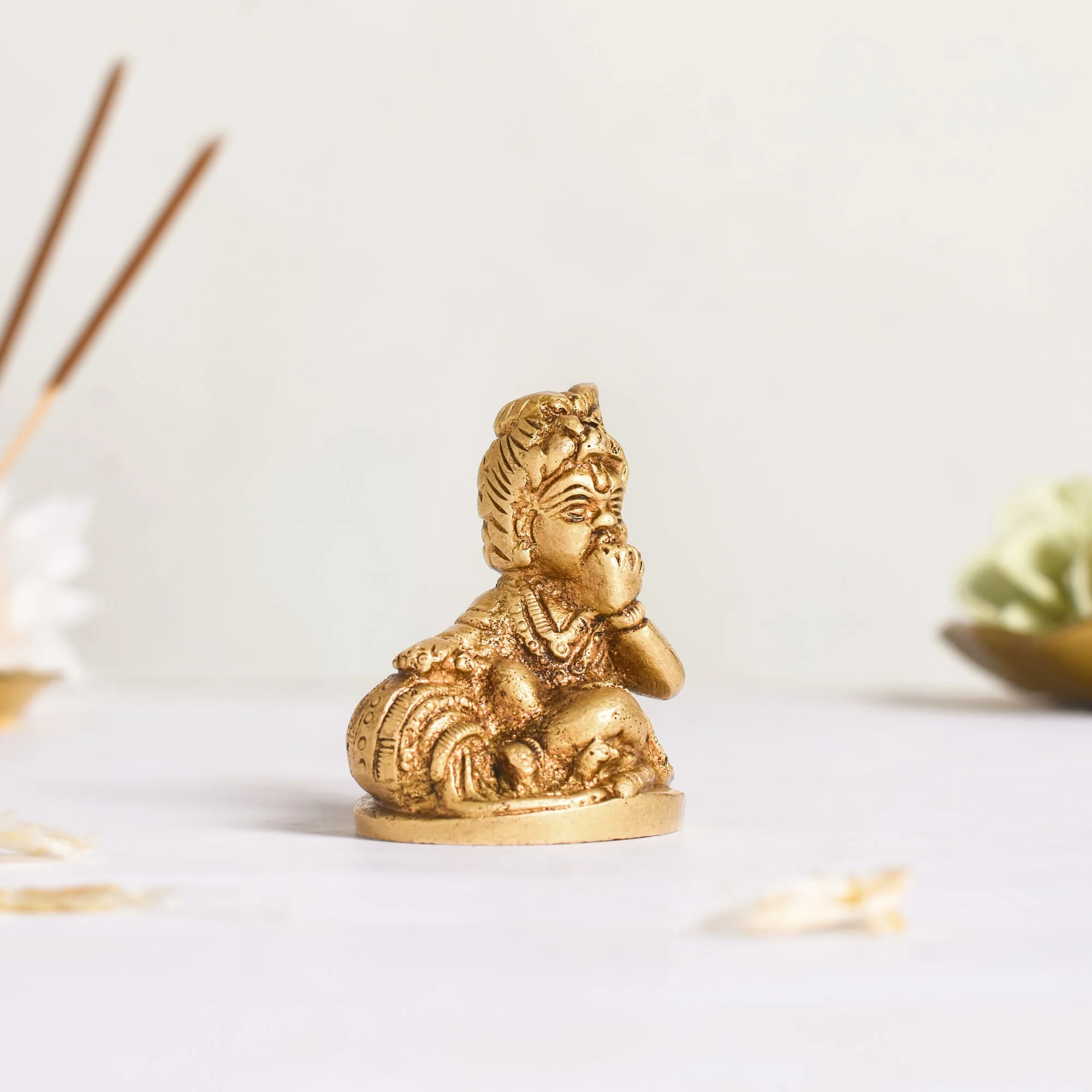 Pure Brass Laddu Gopal Idol 5cm - Image 6