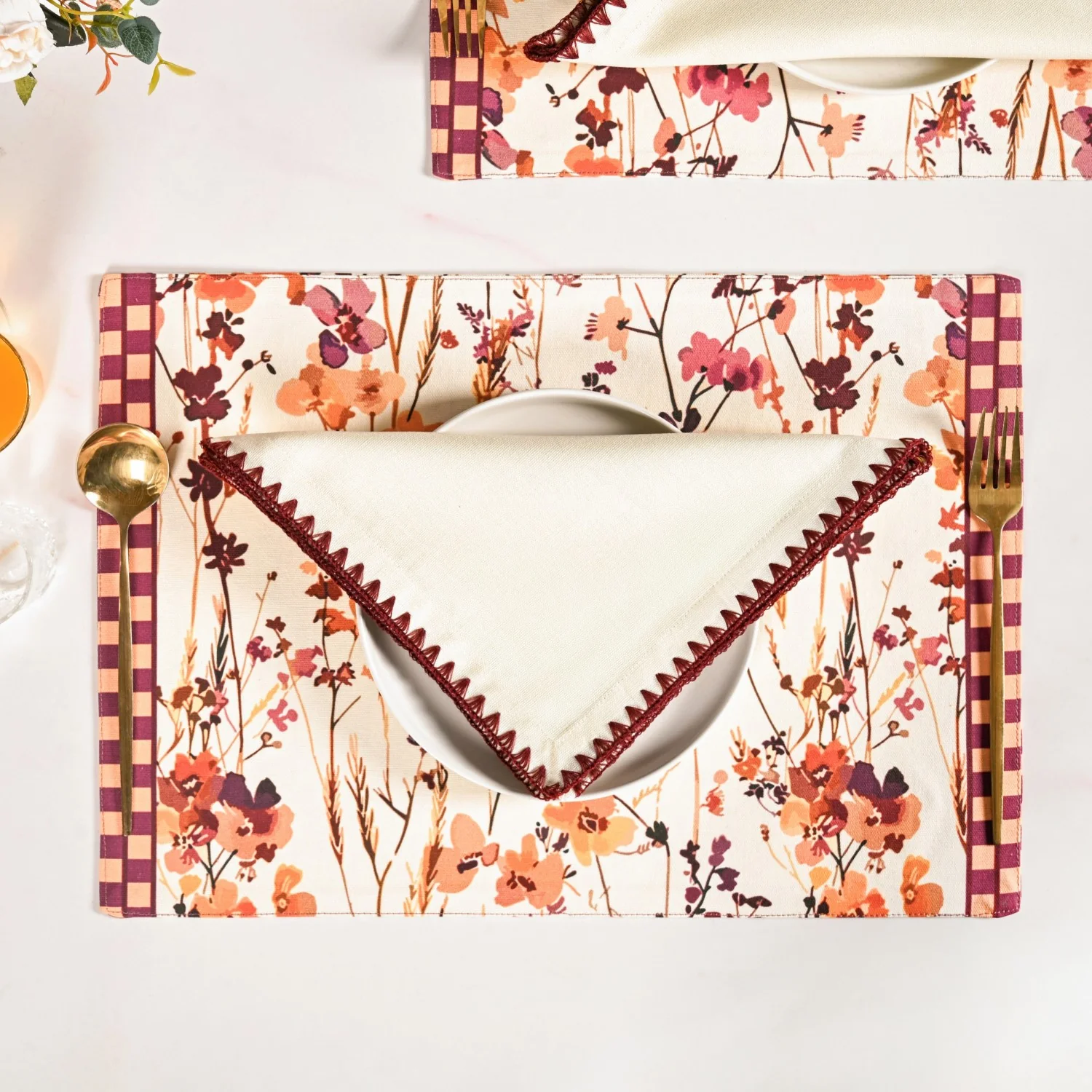 Pure Cotton Napkin Set Of 6 - Image 7