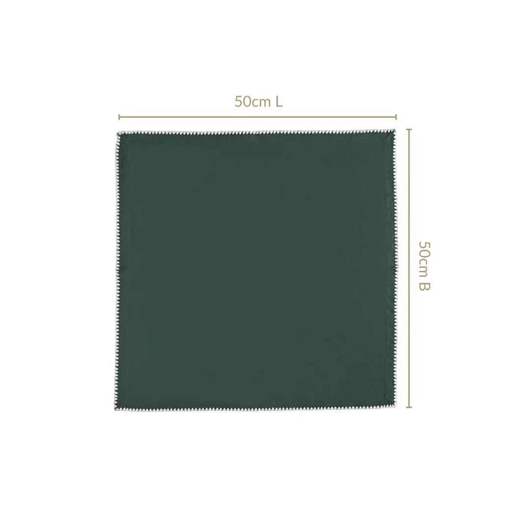 Pure Cotton Sacramento Green Table Napkin Set Of 6 - Image 5