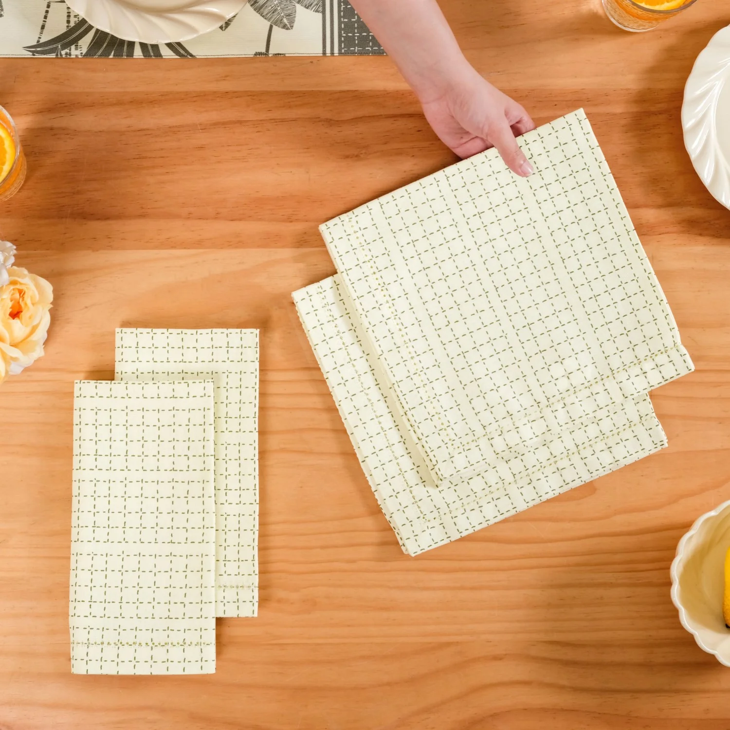 Pure Cotton Table Napkin Set Of 4 - Image 3