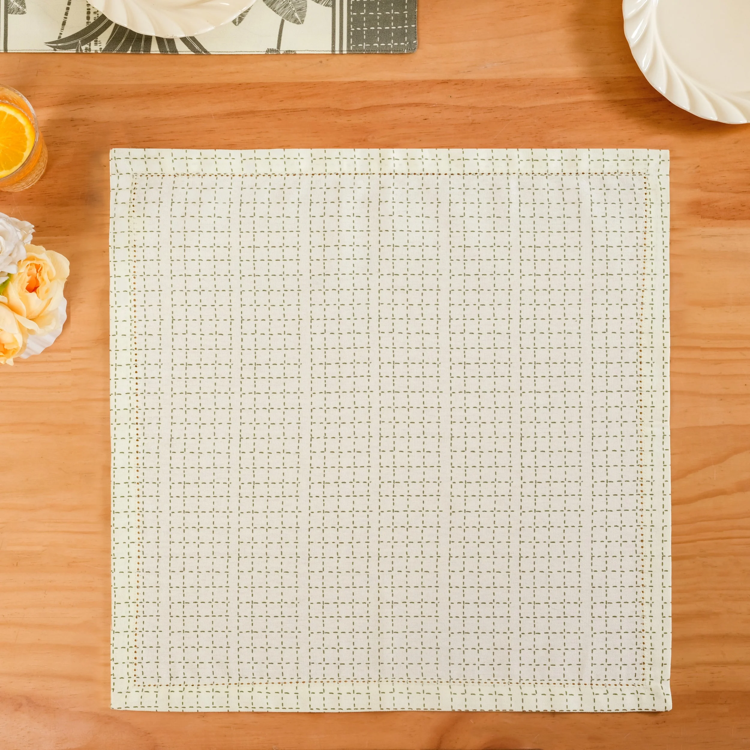 Pure Cotton Table Napkin Set Of 4 - Image 7
