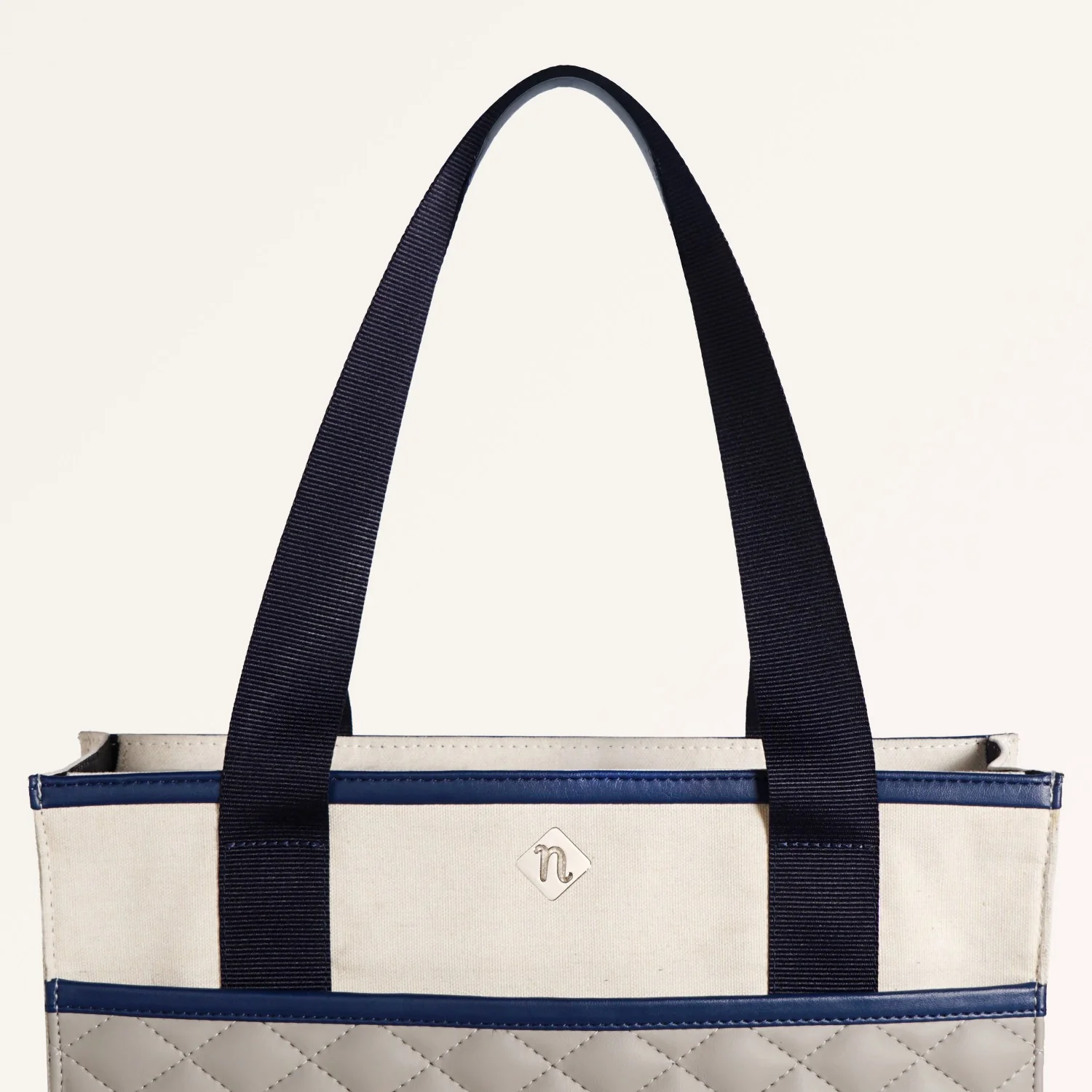 Quilted Canvas Everyday Office Tote Bag - Image 7