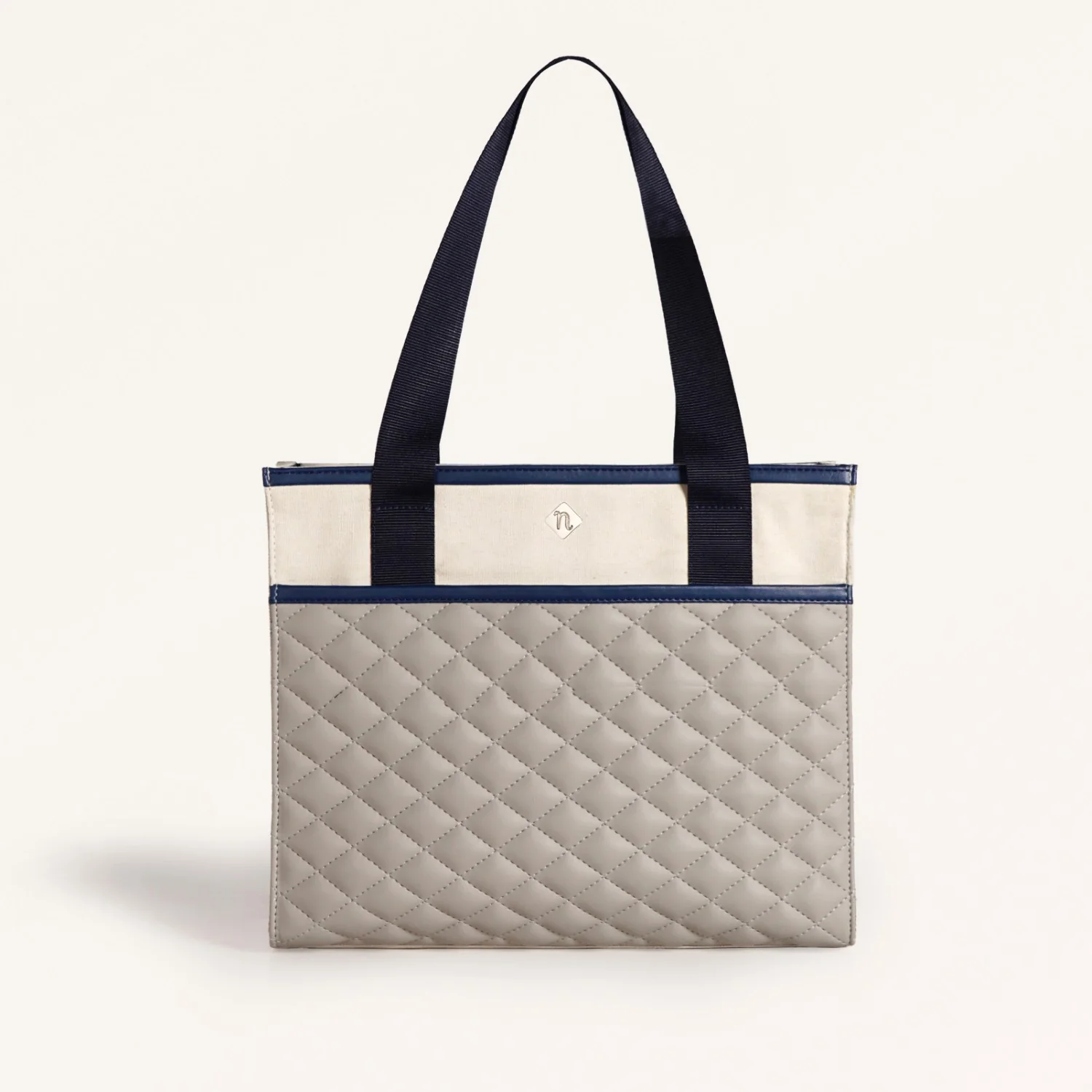 Quilted Canvas Everyday Office Tote Bag - Image 9