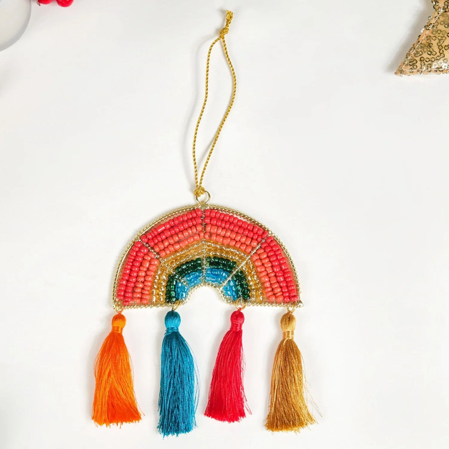Rainbow Christmas Ornament Set of 2 Multicolour - Image 7