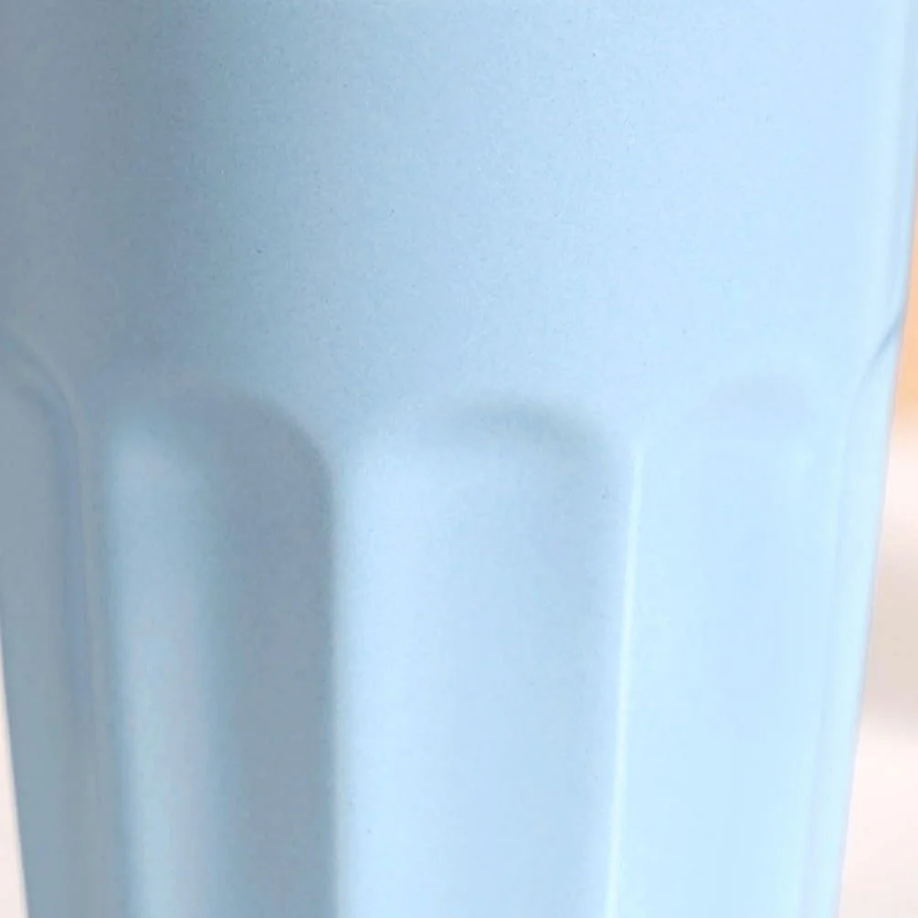 Retro Fluted Small Tumbler Set Of 4 Baby Blue 200ml - Image 6