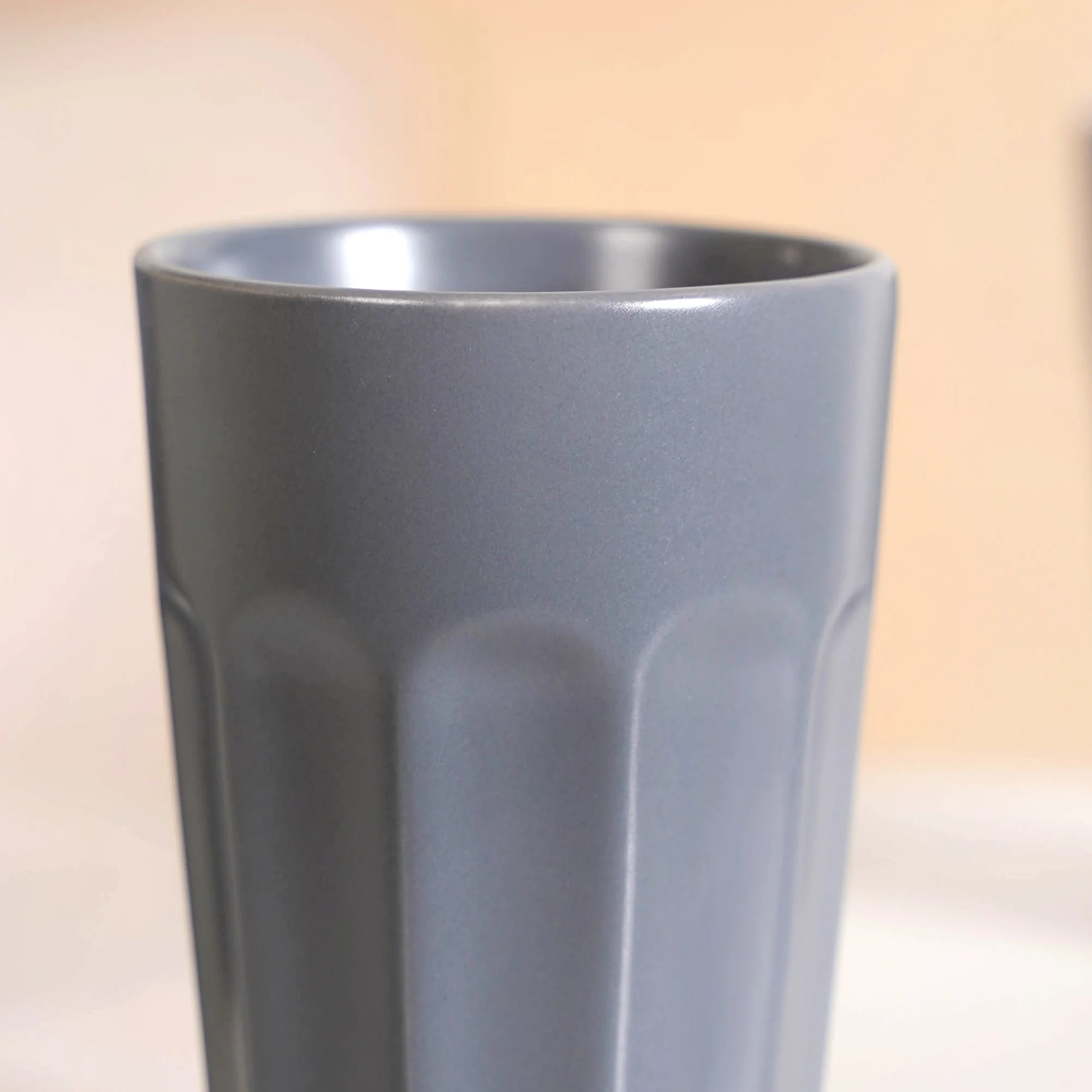Retro Small Fluted Tumbler Set Of 4 Grey 200ml - Image 6