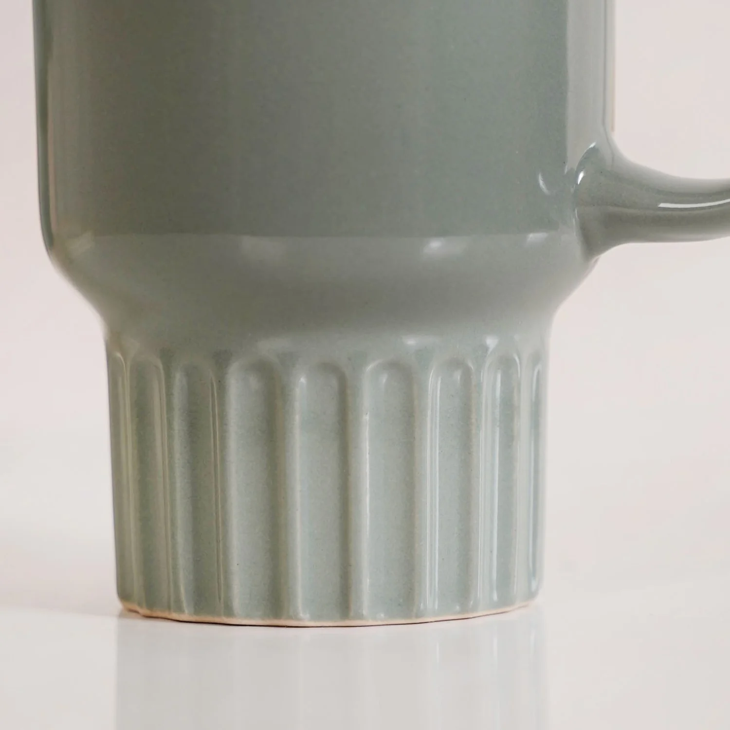 Ribelle Ceramic Stackable Mug Set Of 4 Sage Green 270ml - Image 6