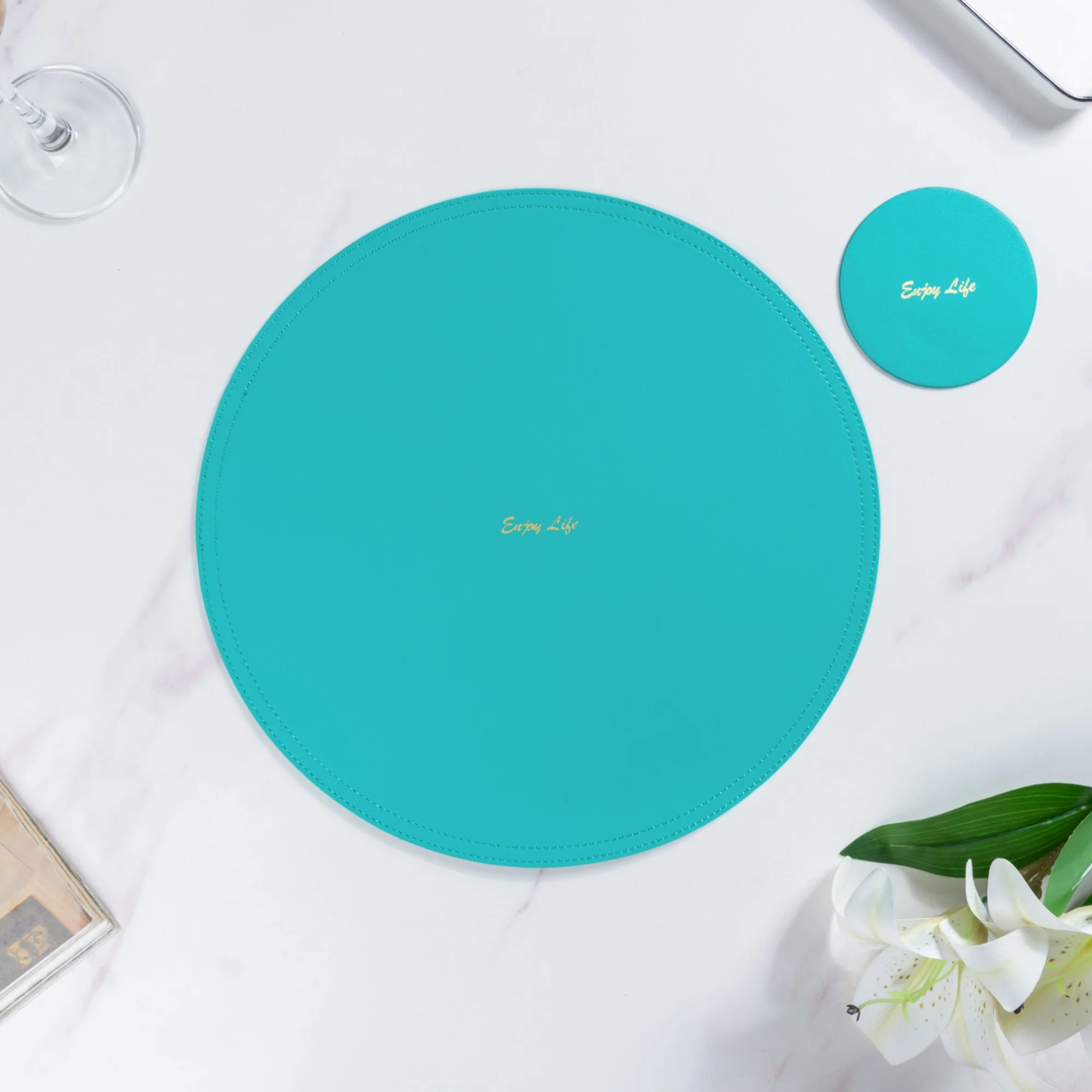 Round Mat And Coaster Set - Image 6