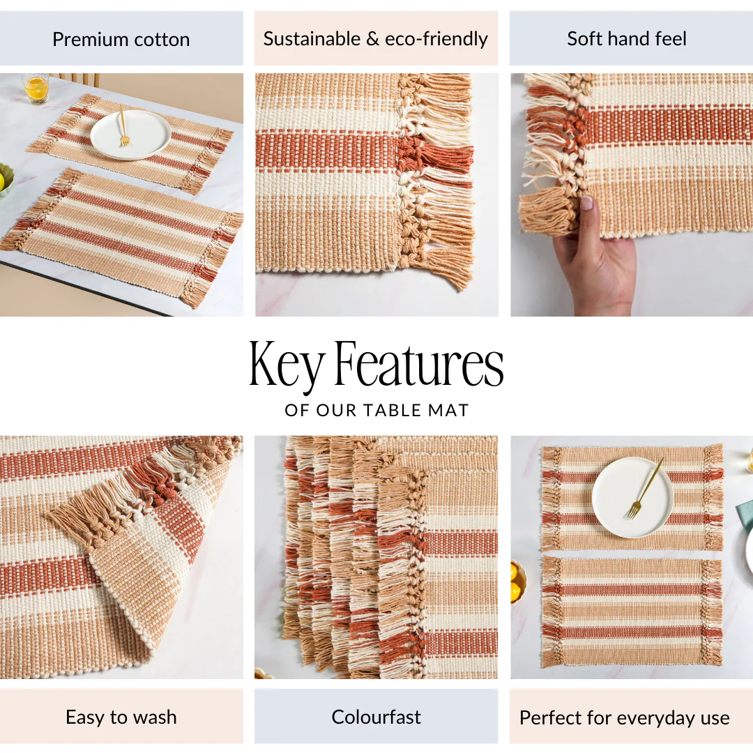 Rustic Cotton Placemat Set Of 6 - Image 5