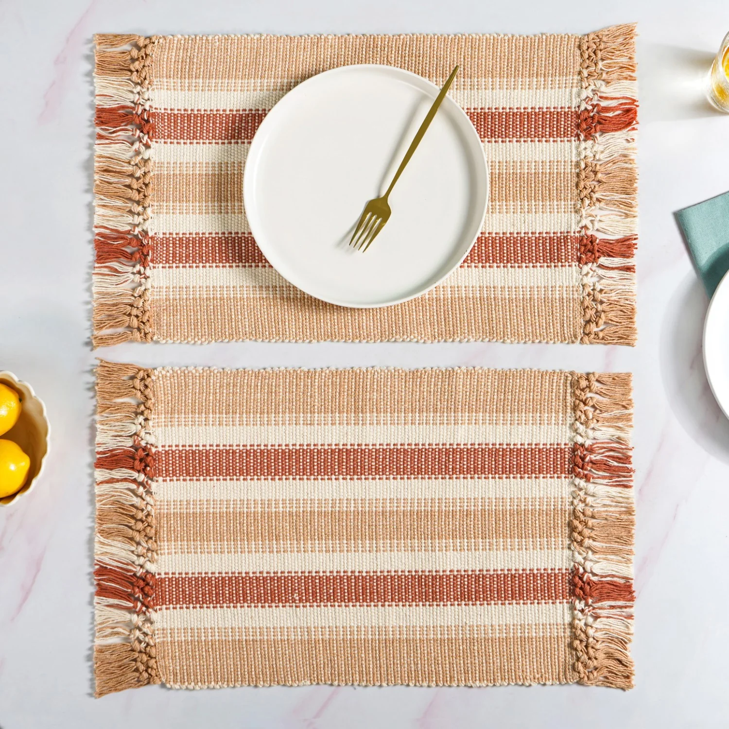 Rustic Cotton Placemat Set Of 6 - Image 7