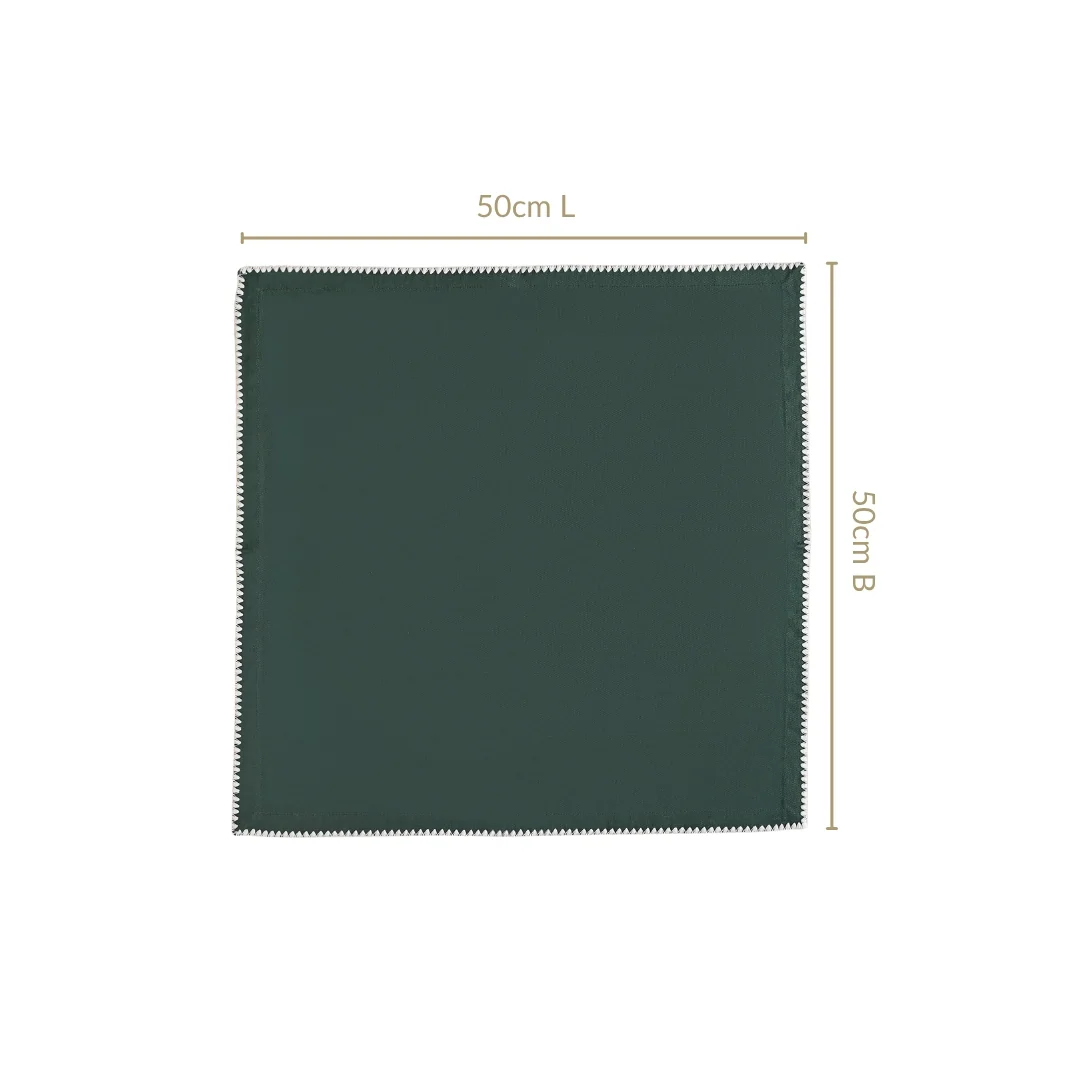 Sacramento Green Water Resistant Cotton Napkin Set Of 4 - Image 4