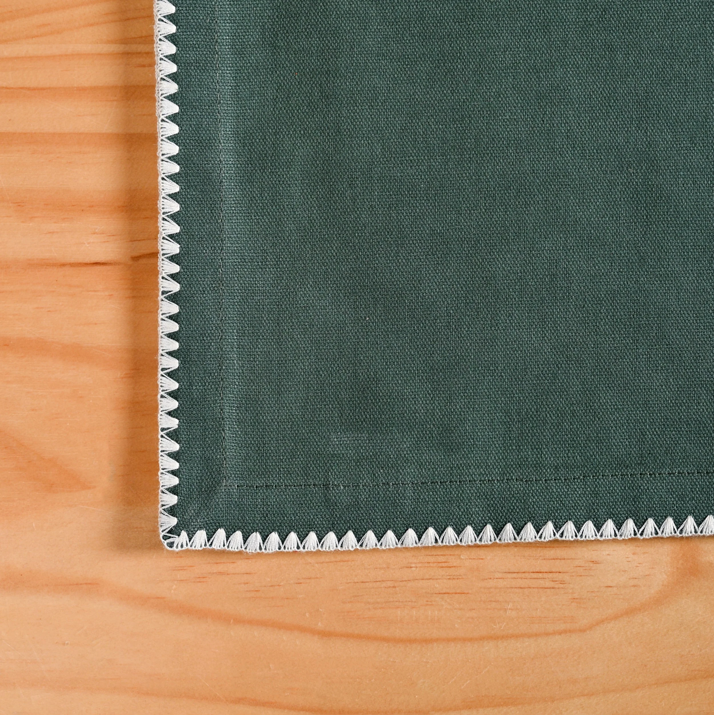 Sacramento Green Water Resistant Cotton Napkin Set Of 4 - Image 6