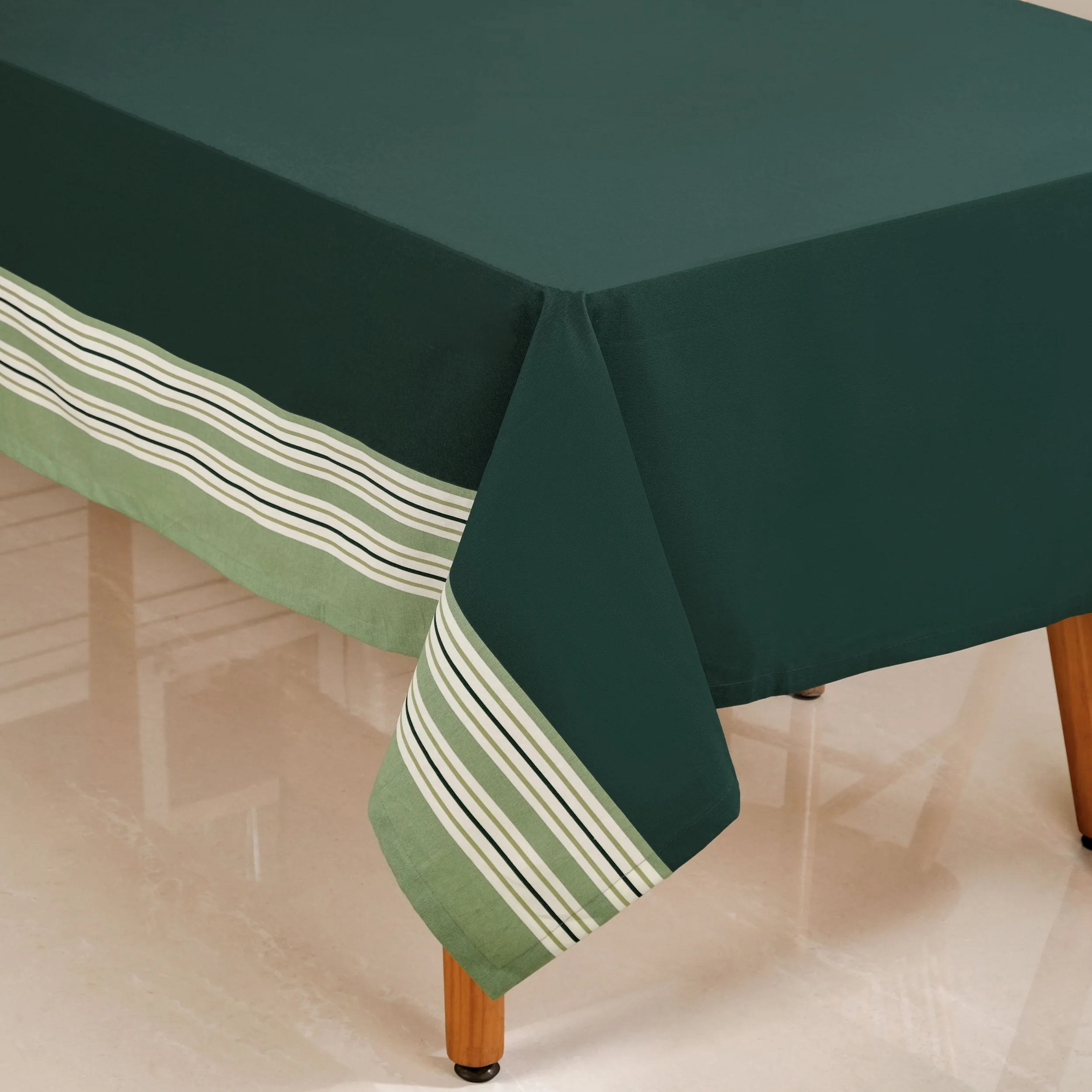 Sage Stripes 8 Seater Water Resistant Table Cover 274x152cm - Image 2