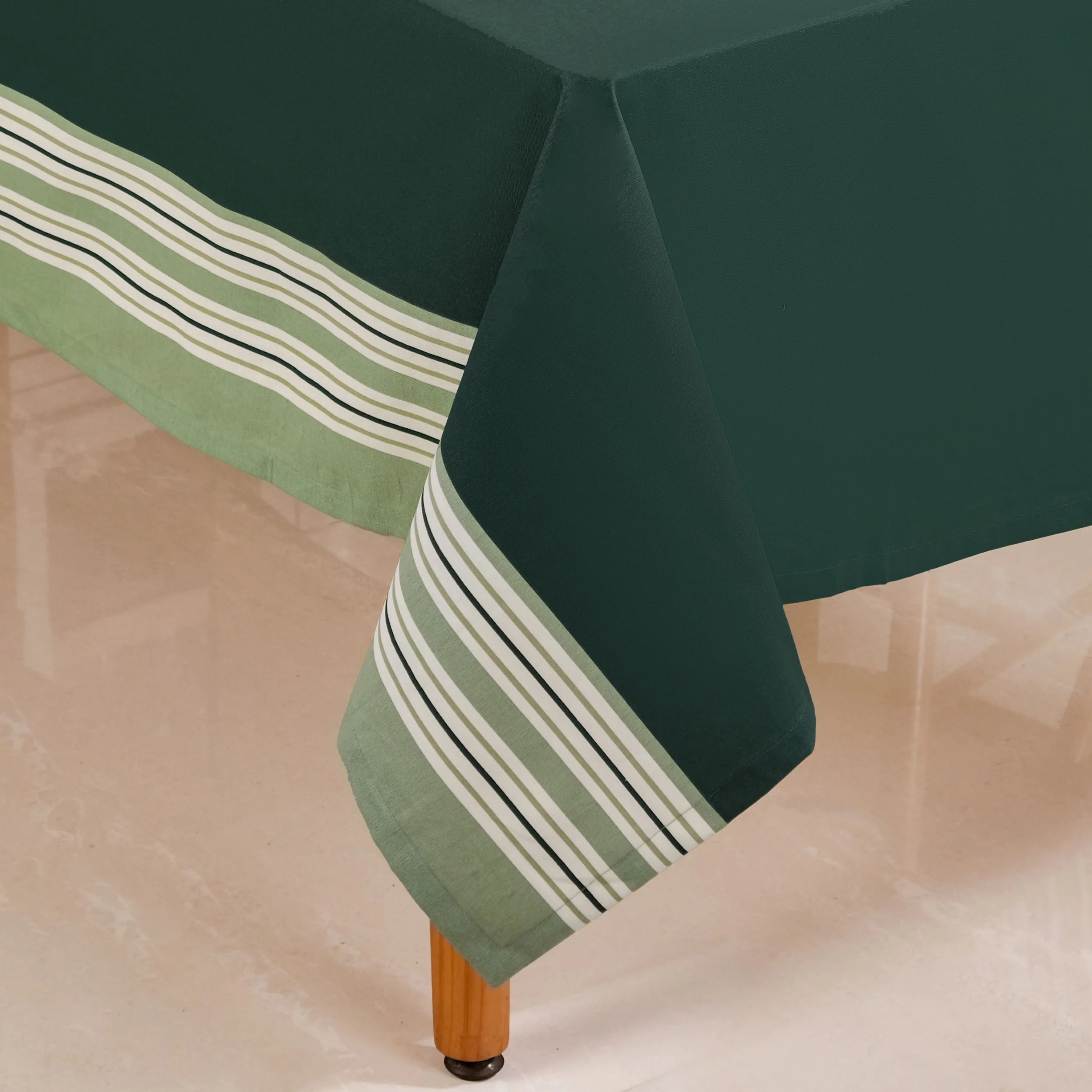 Sage Stripes 8 Seater Water Resistant Table Cover 274x152cm - Image 7