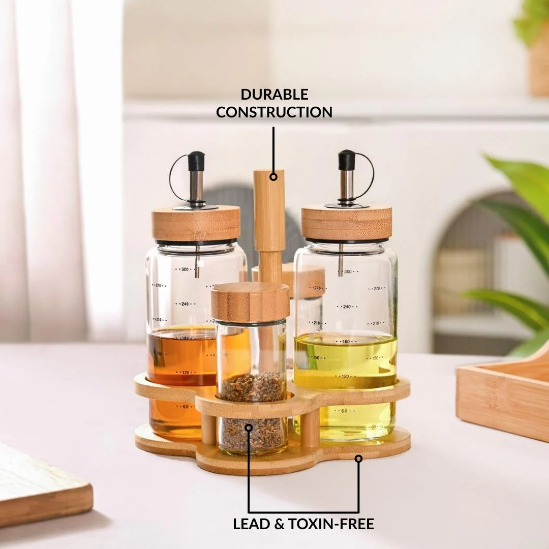 Seasoning Jar And Oil Dispenser Set Of 5 95ml 300ml - Image 6
