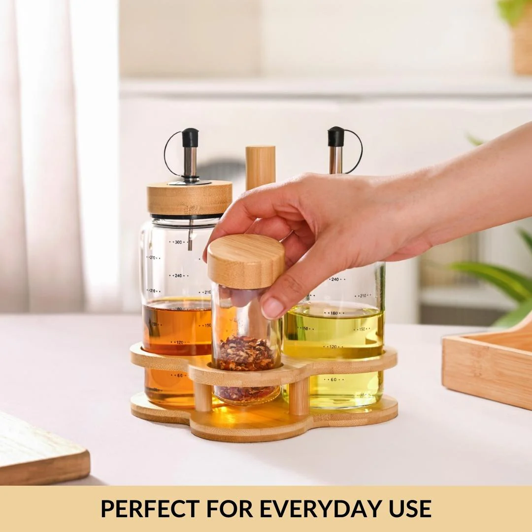 Seasoning Jar And Oil Dispenser Set Of 5 95ml 300ml - Image 7