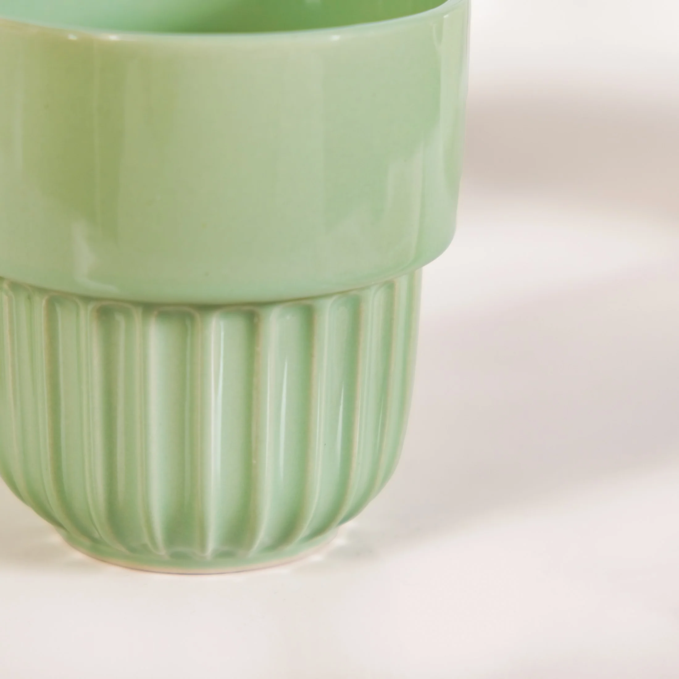 Serene Sage Stackable Ceramic Cup Set Of 4 280ml - Image 6
