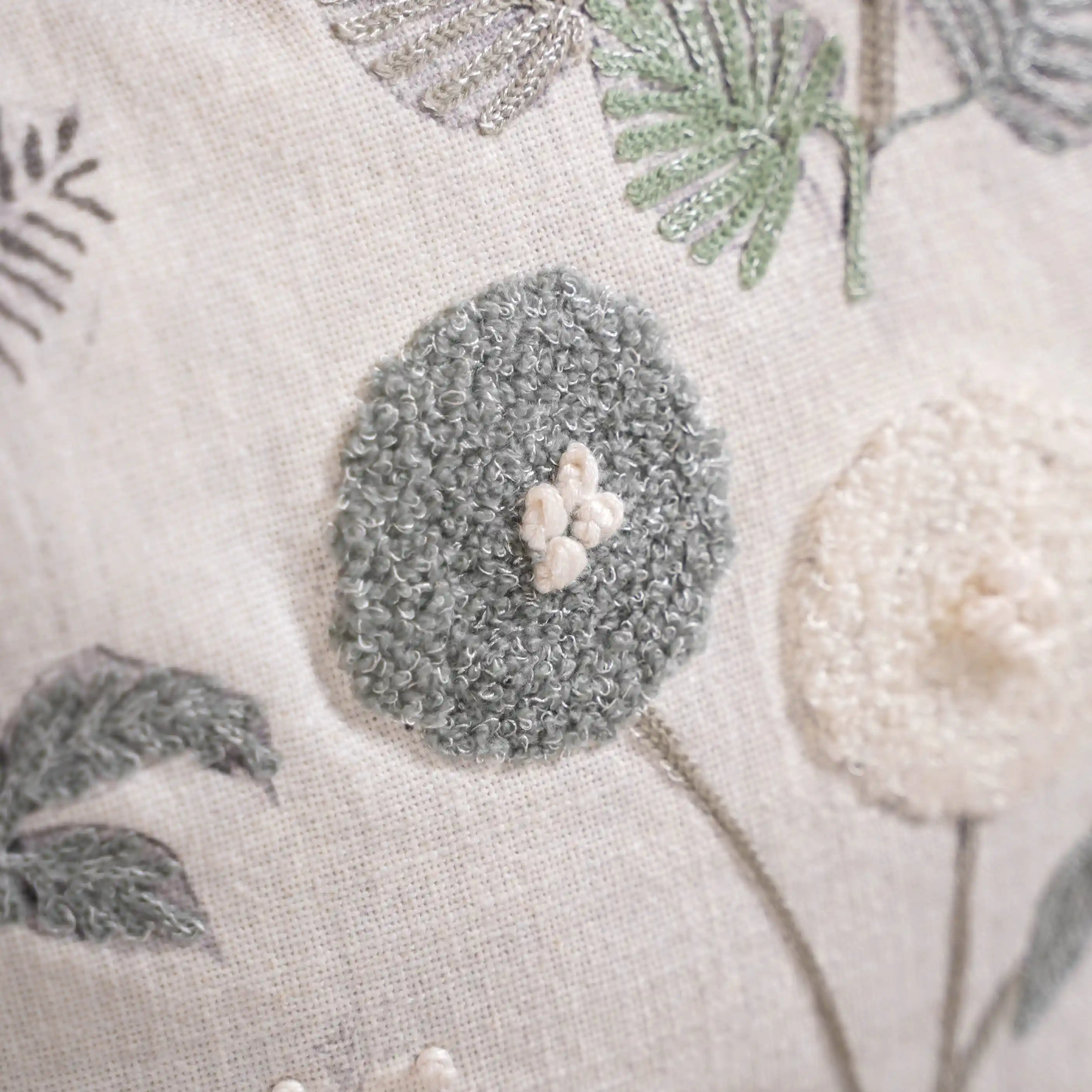 Set Of 2 Floral Threadwork Cotton Cushion Covers - Image 12