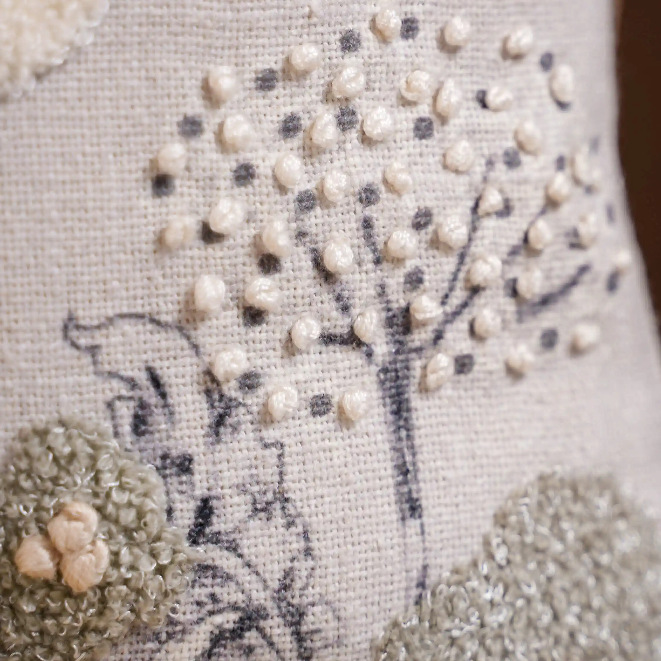 Set Of 2 Floral Threadwork Cotton Cushion Covers - Image 9