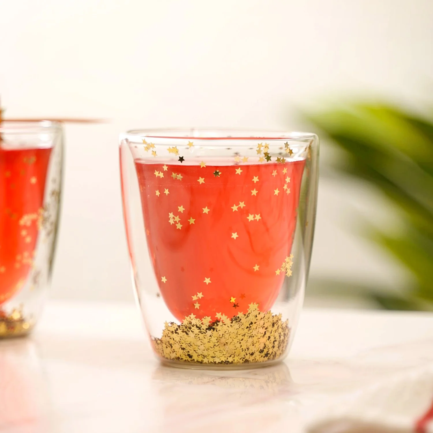 Set Of 2 Gold Star Glass Tumblers 225ml - Image 6
