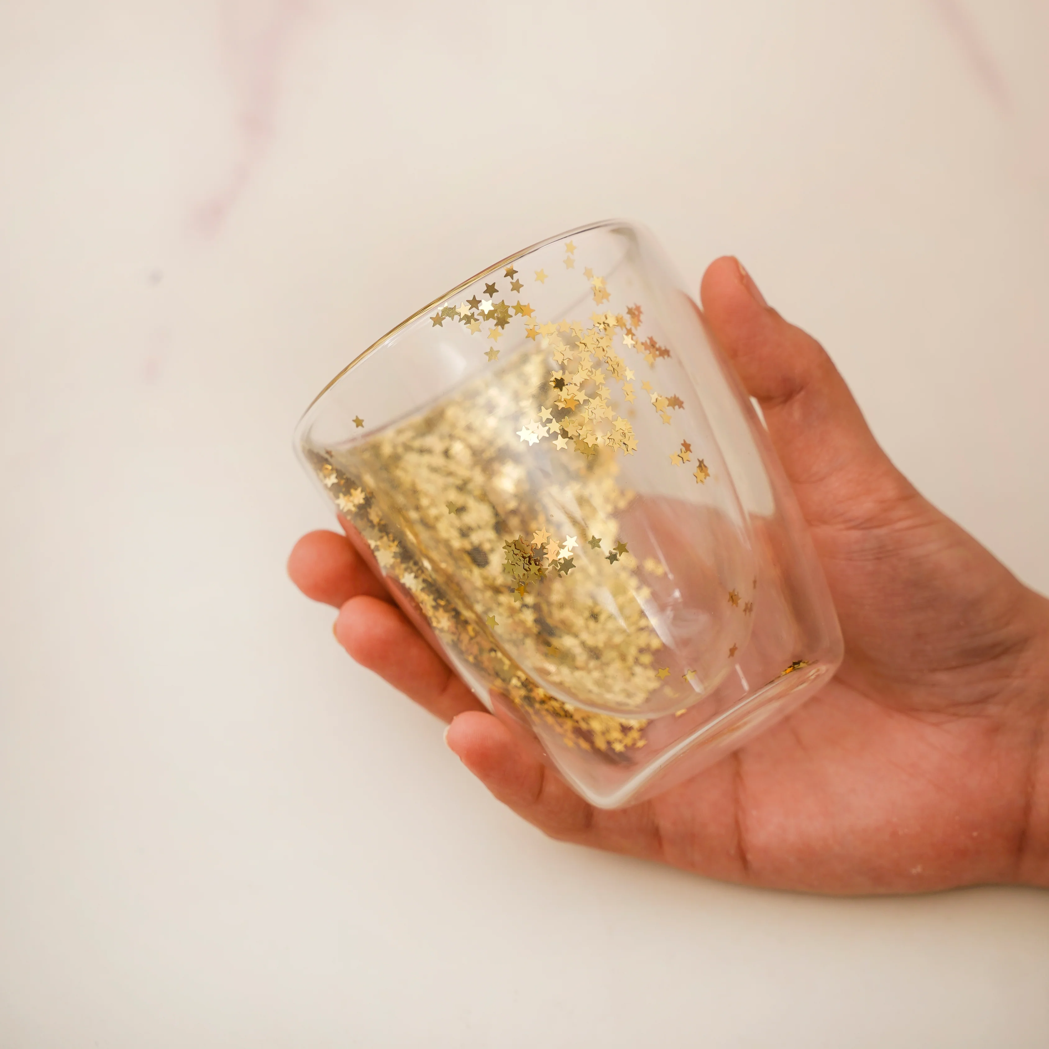 Set Of 2 Gold Star Glass Tumblers 225ml - Image 8