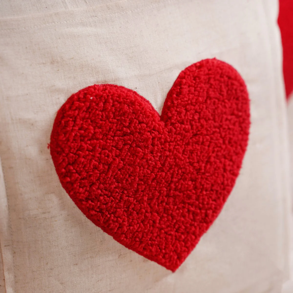 Set Of 2 Love Heart Linen Cushion Cover With Pocket 16x16 Inch - Image 3