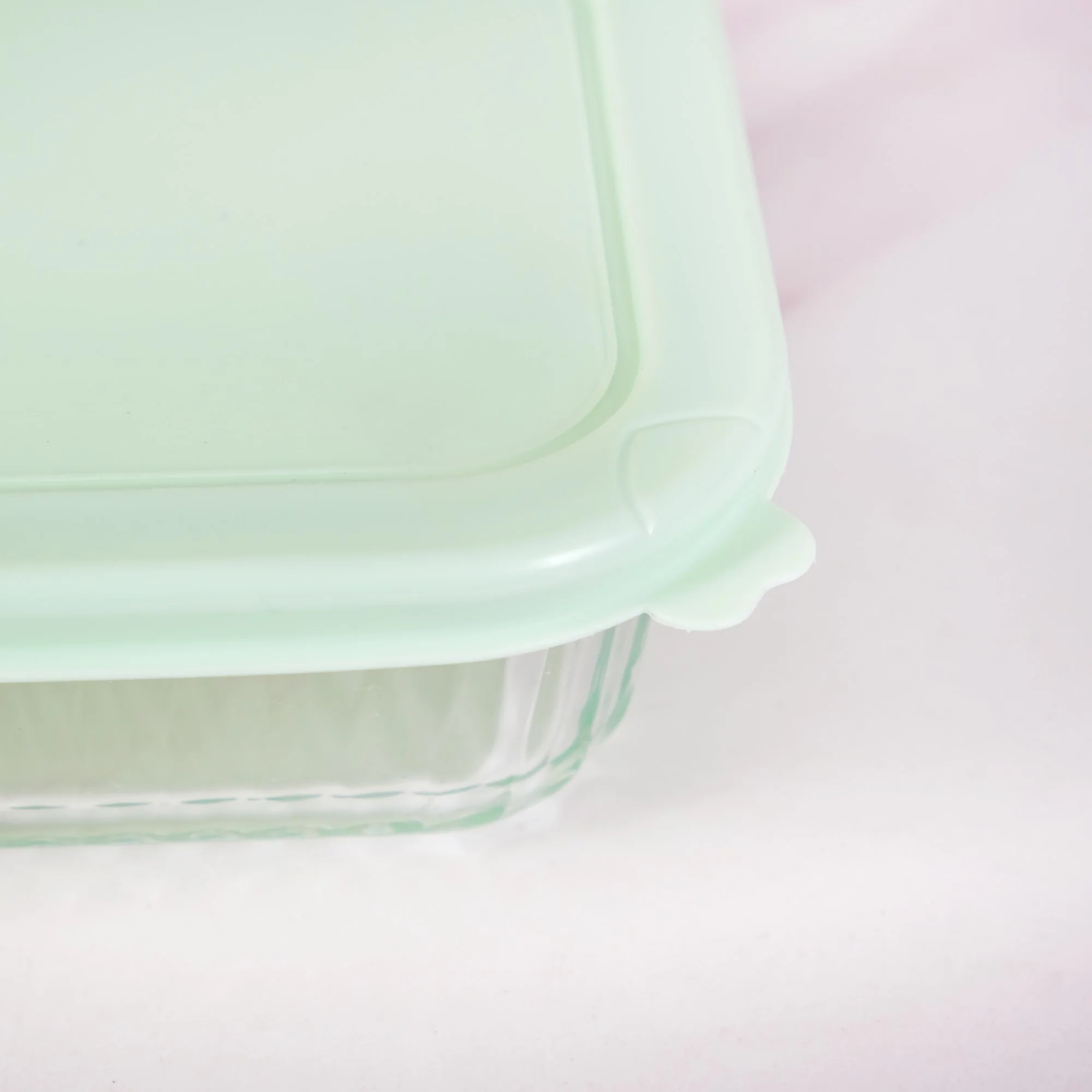 Set Of 3 Ribbed Glass Food Container With Lid S 370ml M 600ml L 1000ml - Image 12