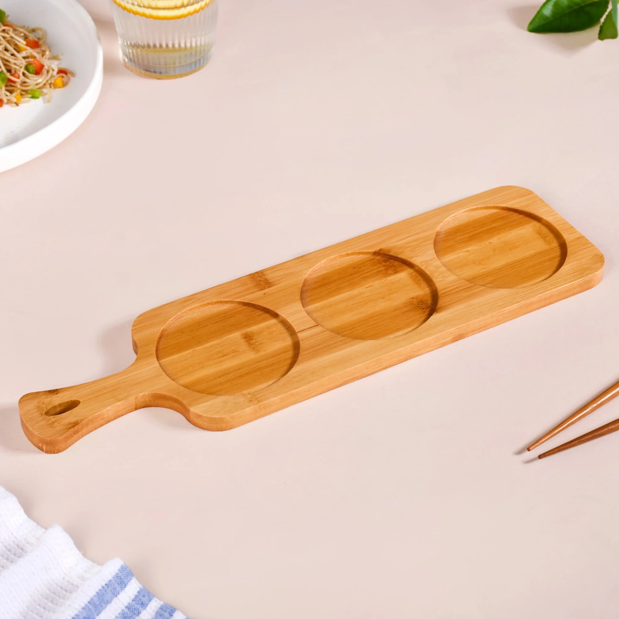 Set Of 3 Small Ceramic Bowls With Wooden Tray 180ml - Image 8